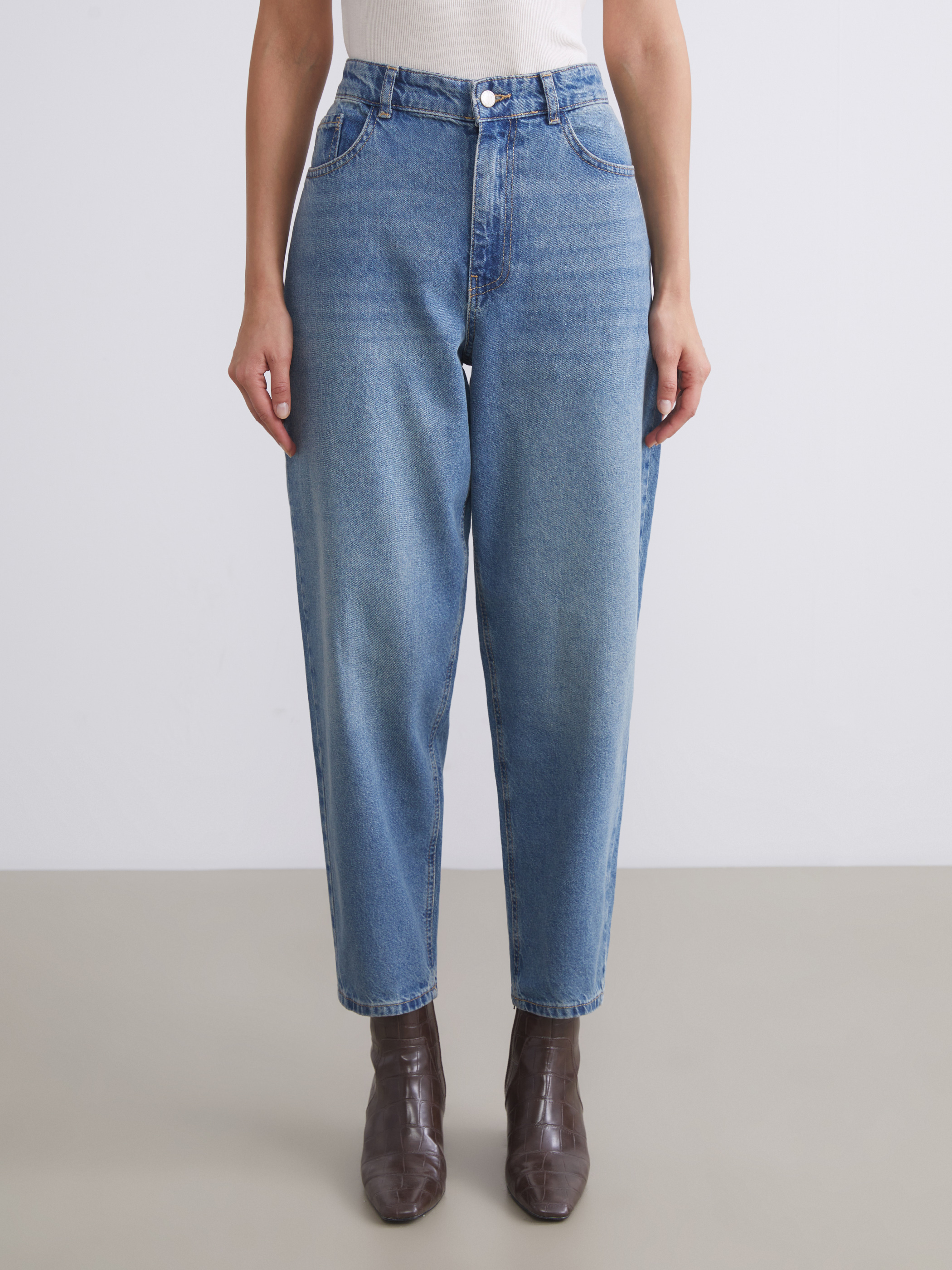 LCW Jeans Barrel Fit Kadın Jean Pantolon görsel 2