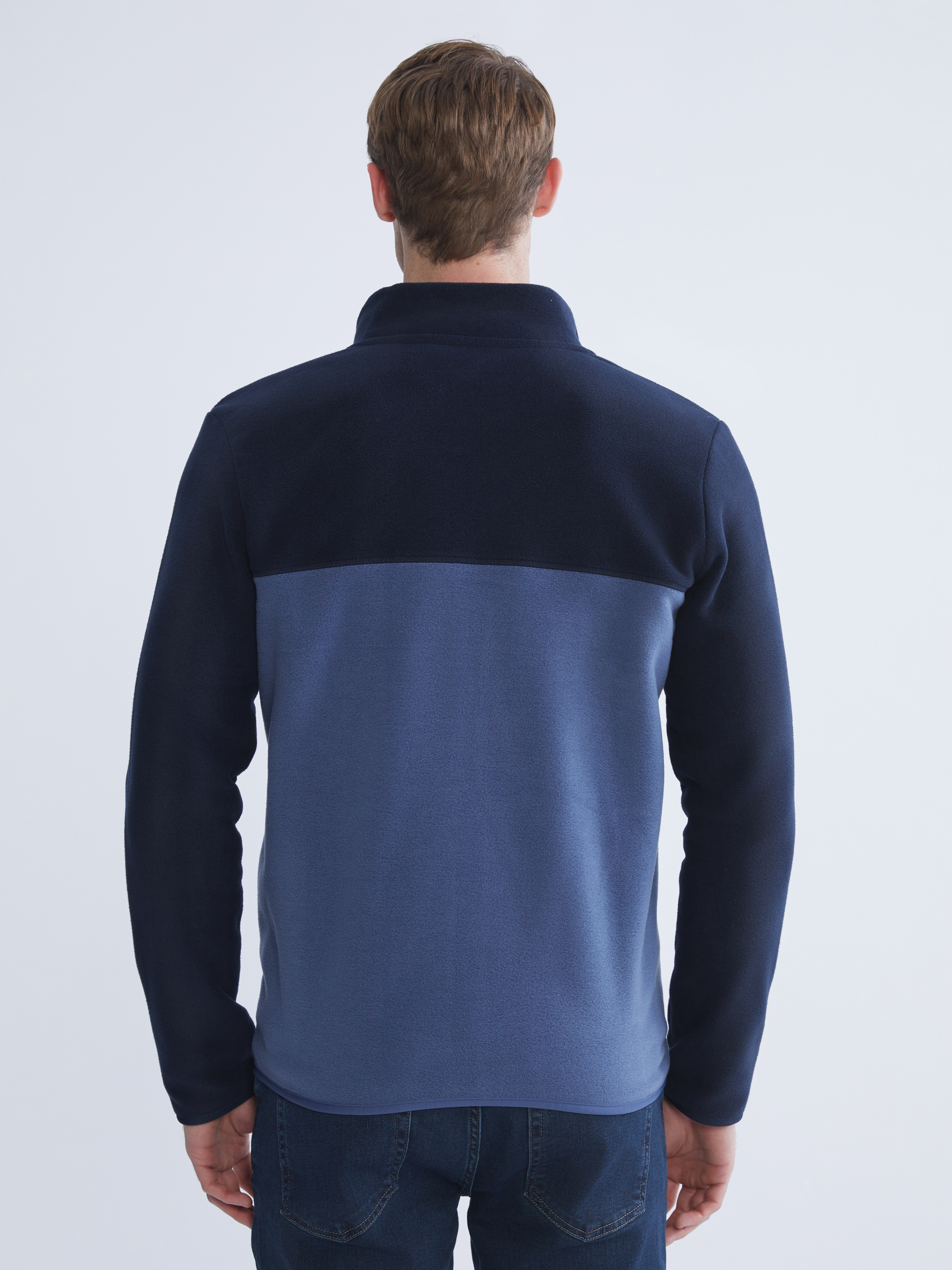 LCWAIKIKI Basic Dik Yaka Polar Erkek Fermuarlı Sweatshirt görsel 4