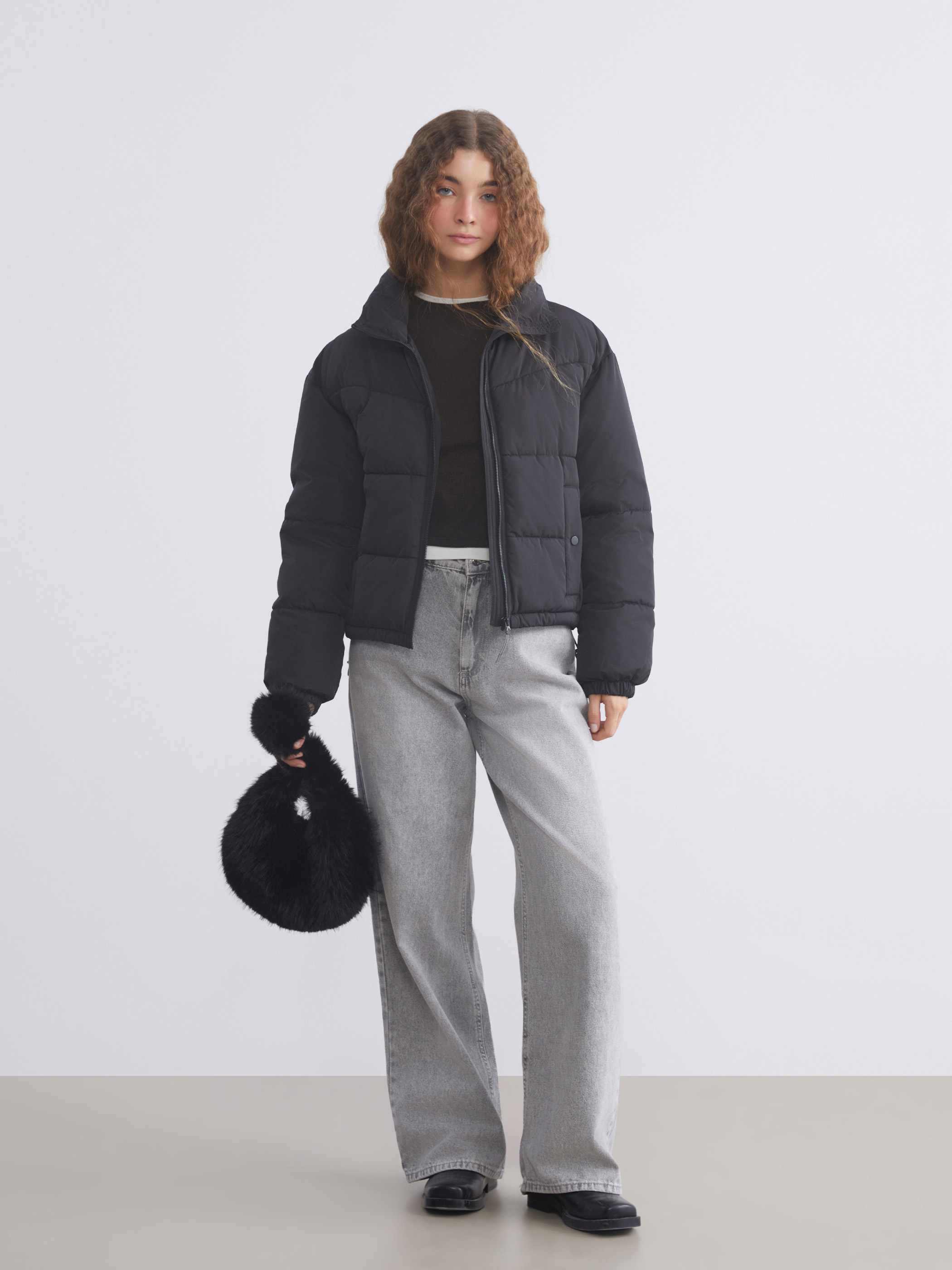 XSIDE Dik Yaka Oversize Kadın Şişme Mont