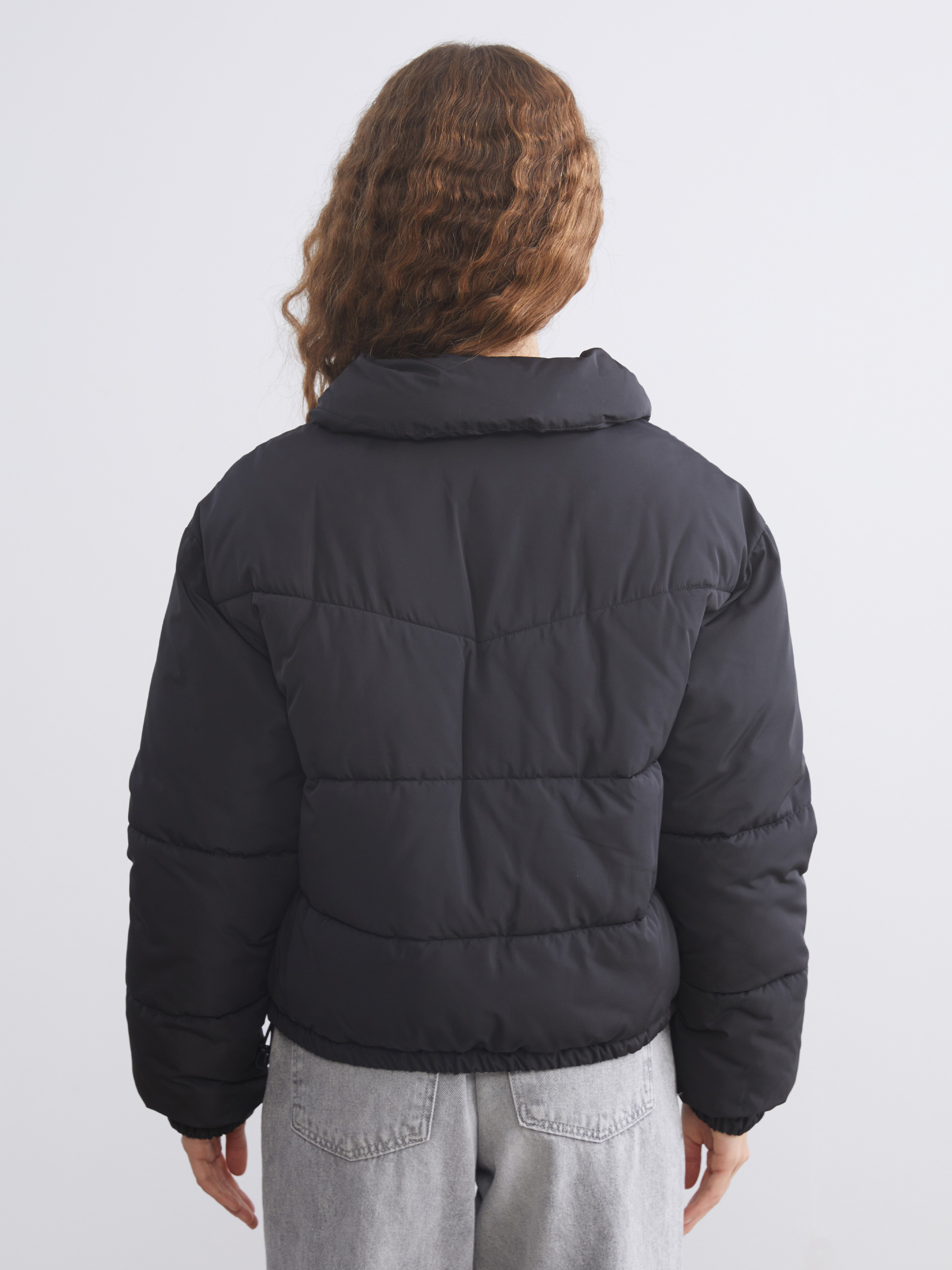 XSIDE Dik Yaka Oversize Kadın Şişme Mont görsel 4