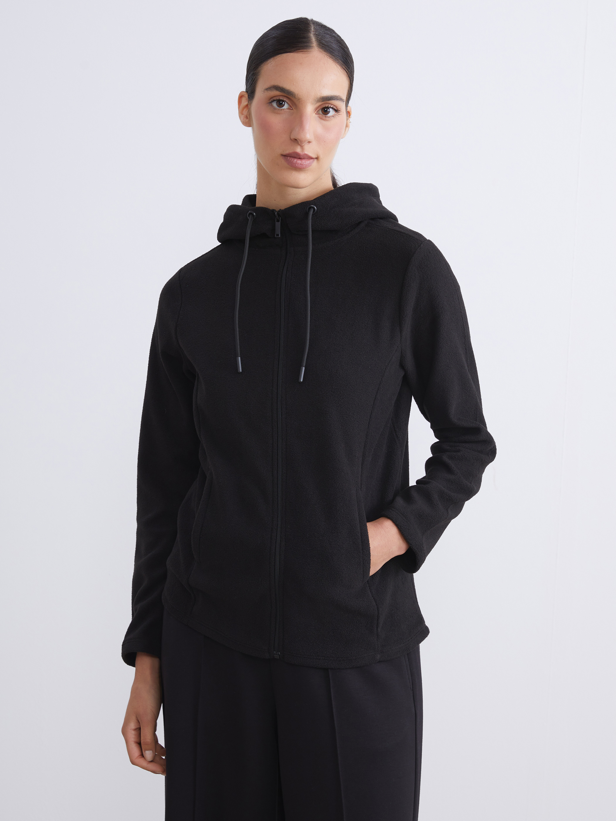 LCW EVERYDAY Kapüşonlu Polar Kadın Fermuarlı Sweatshirt