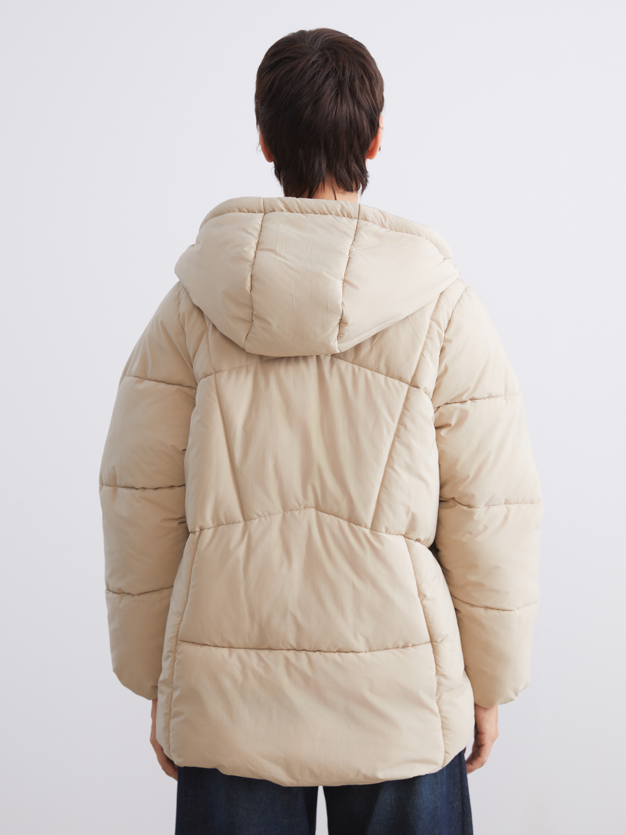 LCW Vision Kapüşonlu Oversize Kadın Şişme Mont görsel 5
