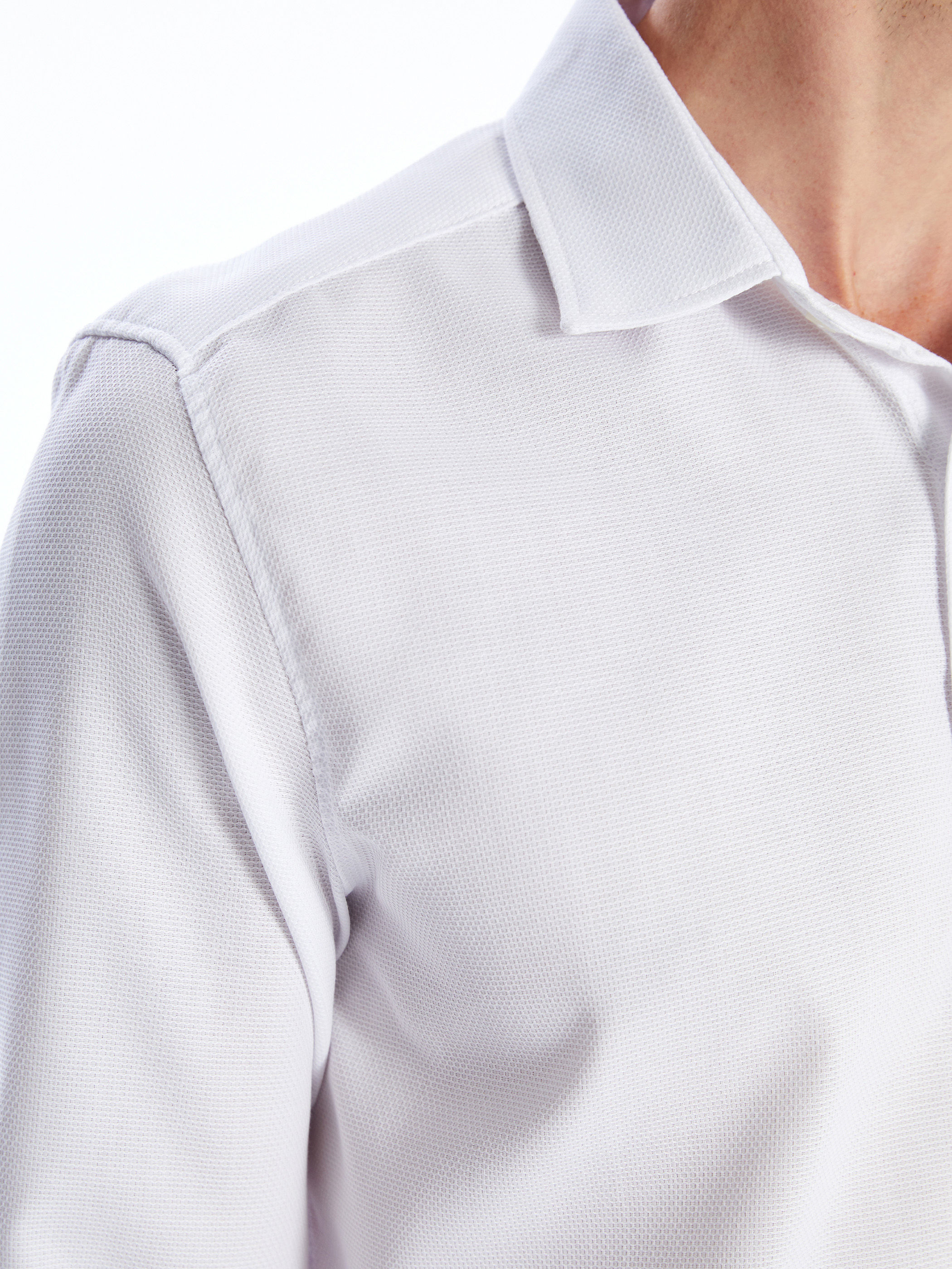 SOUTHBLUE Slim Fit Uzun Kollu Armürlü Erkek Gömlek görsel 3
