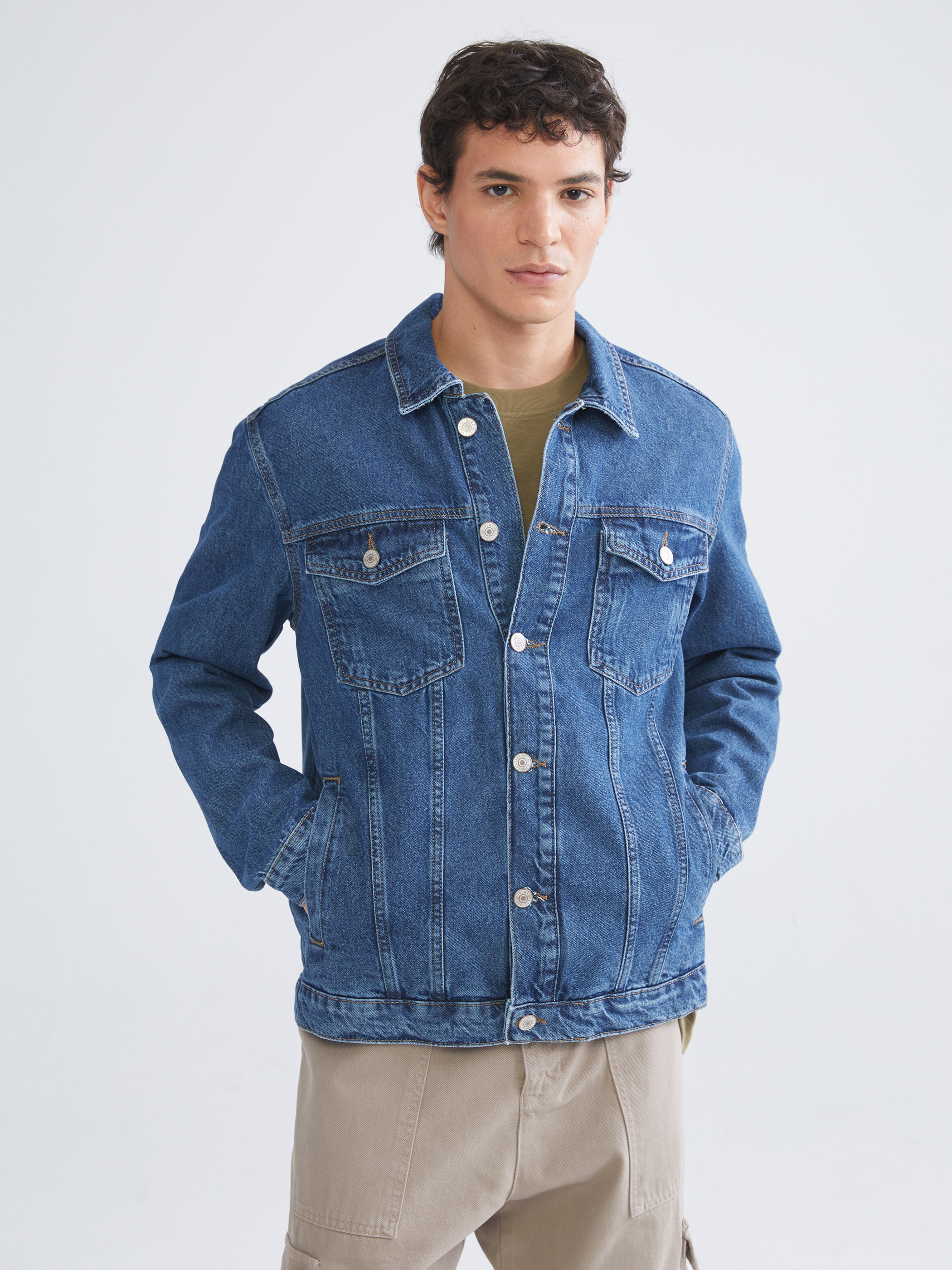LCW Jeans Standart Kalıp Erkek Jean Ceket