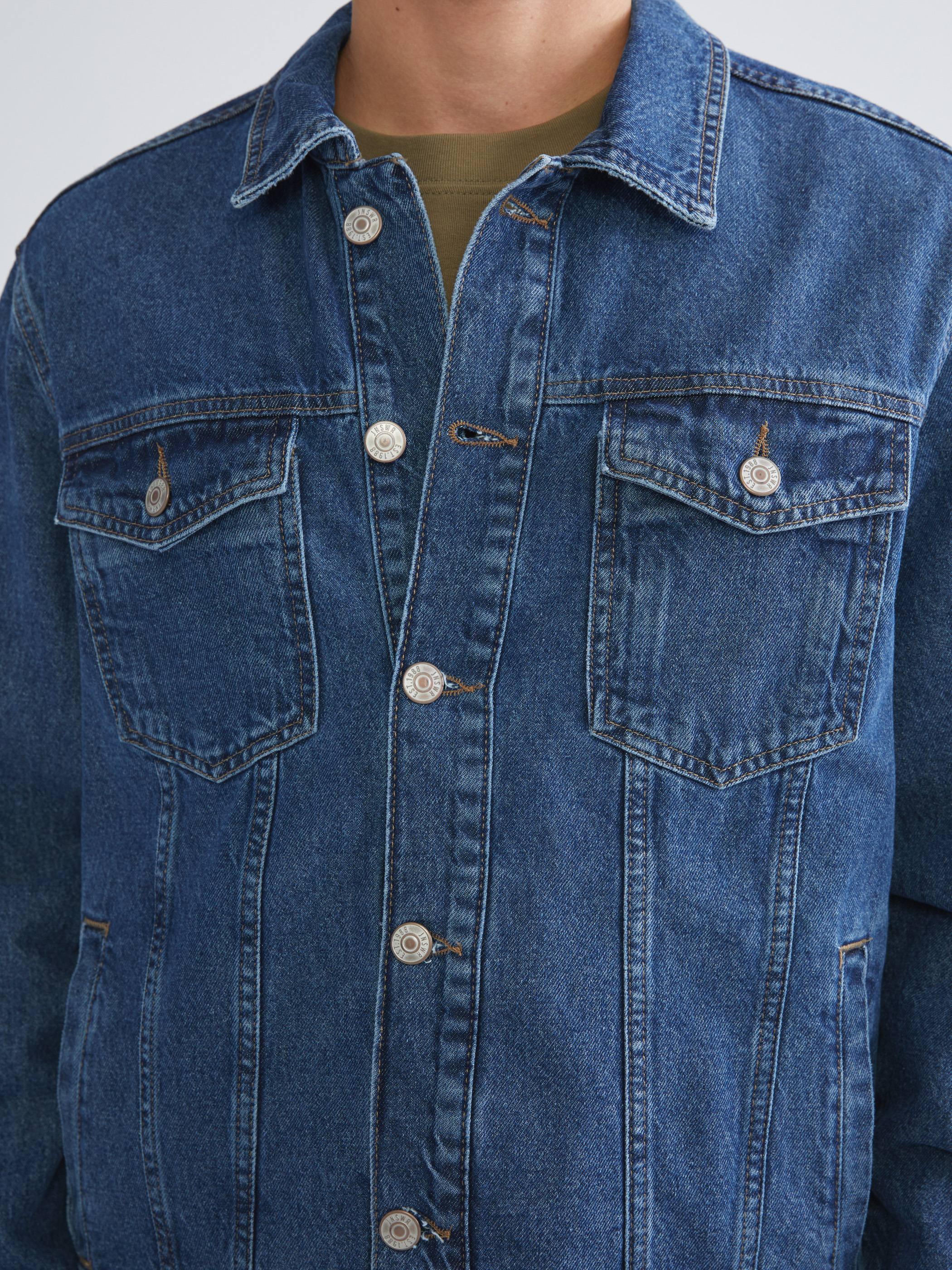 LCW Jeans Standart Kalıp Erkek Jean Ceket görsel 3