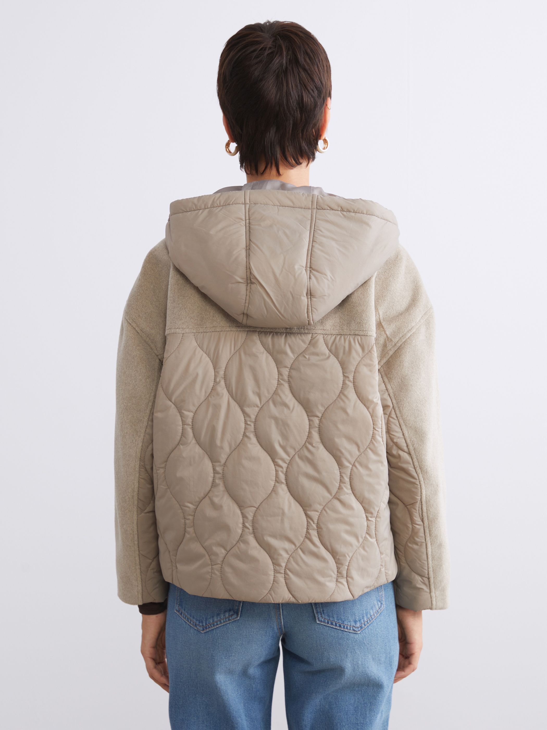 LCW Vision Kapüşonlu Kapitone Oversize Kadın Şişme Mont görsel 6