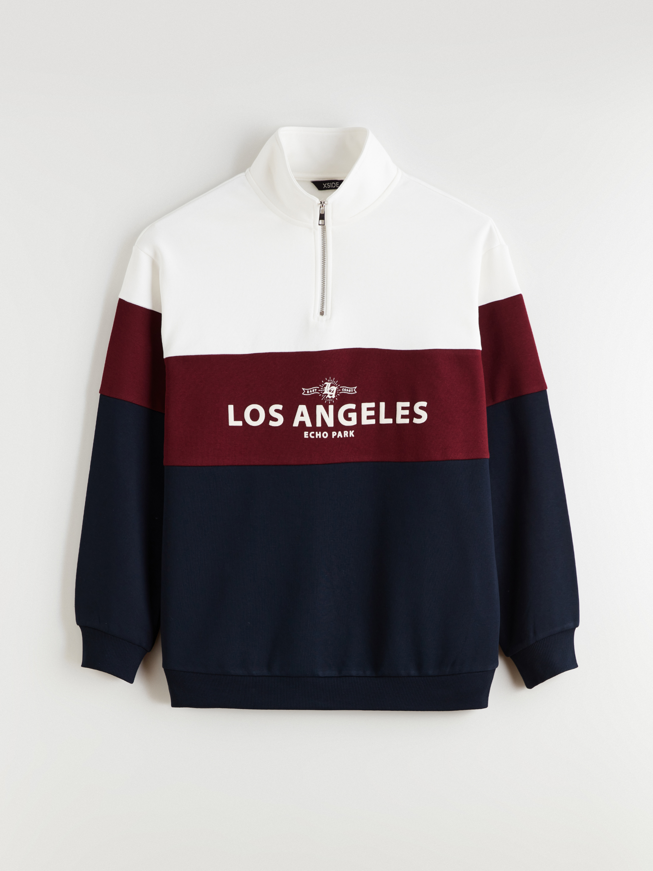 XSIDE Dik Yaka Renk Bloklu Erkek Sweatshirt görsel 5