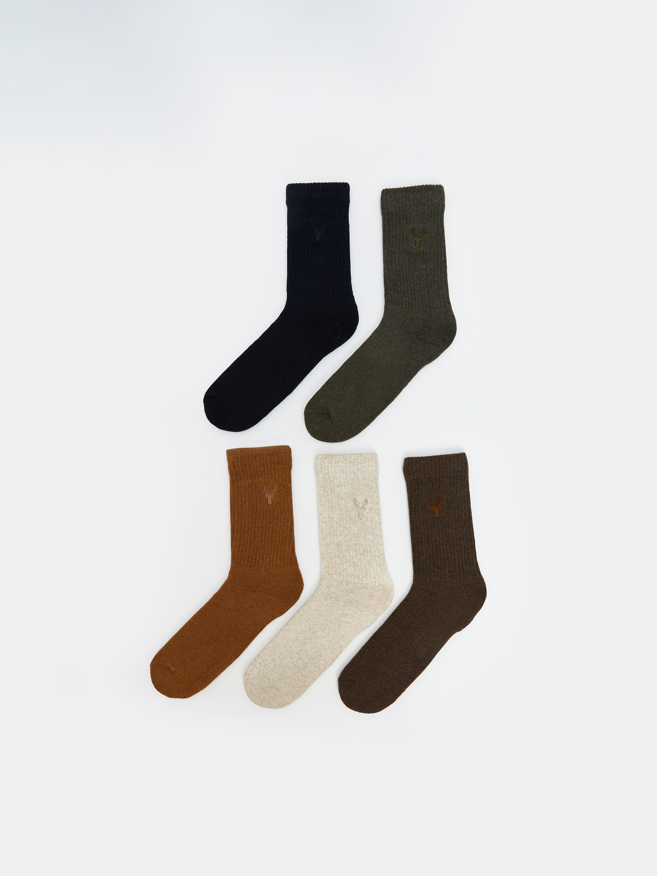 LCW ACCESSORIES Nakışlı Erkek Soket Çorap 5'li