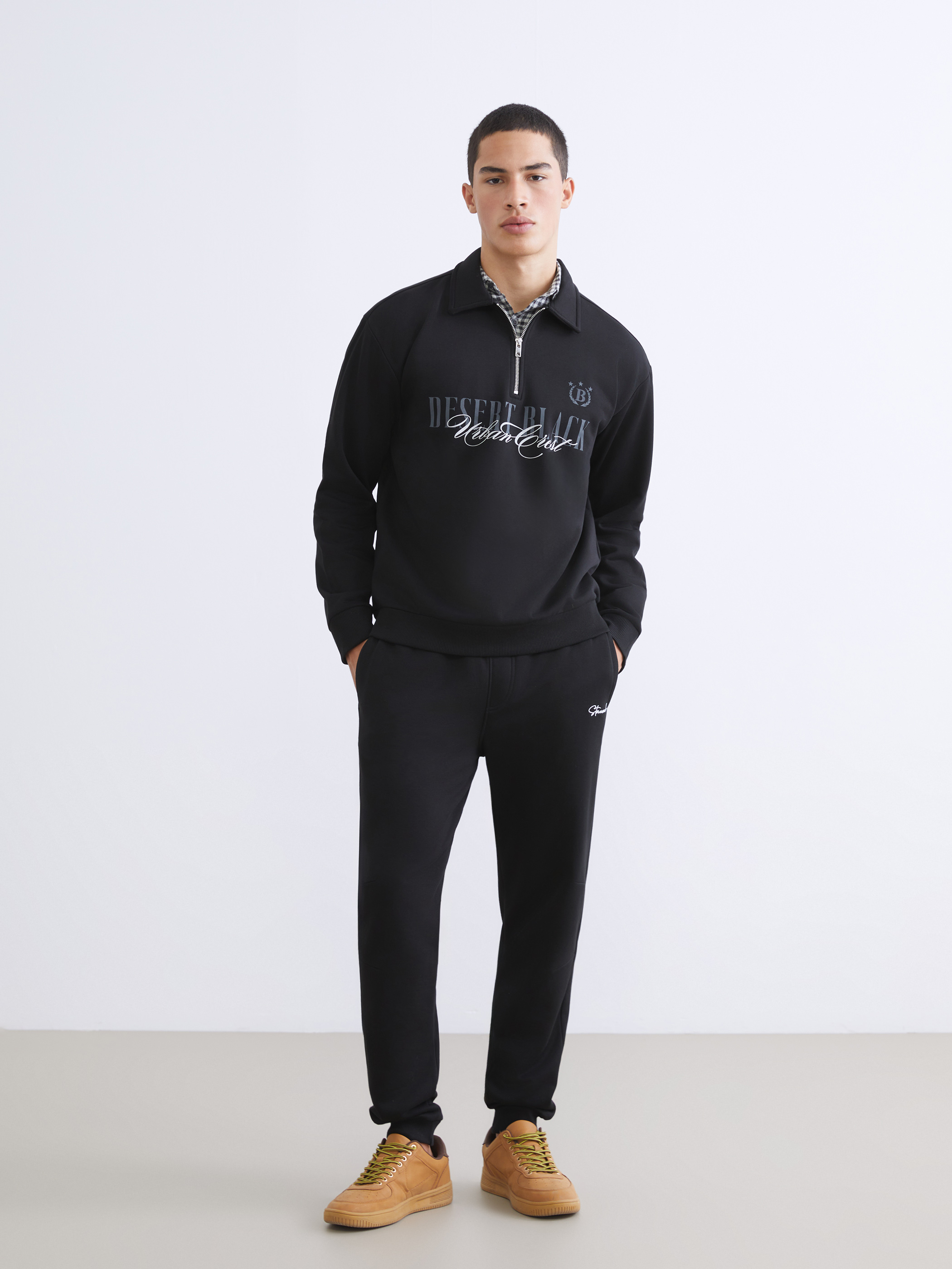 XSIDE Nakışlı Erkek Kalın Jogger Eşofman Altı