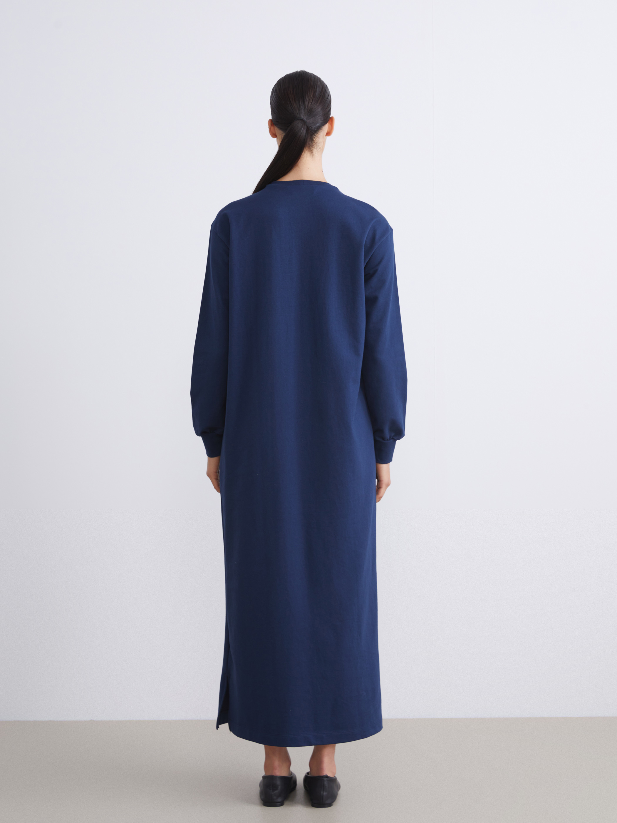 LCW Modest Bisiklet Yaka Sweatshirt Elbise görsel 5
