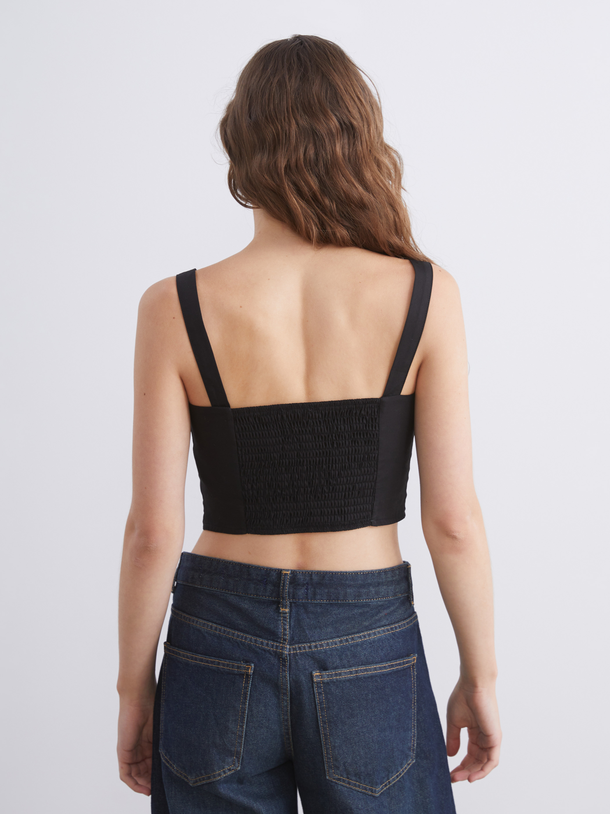 XSIDE Kare Yaka Askılı Crop görsel 4