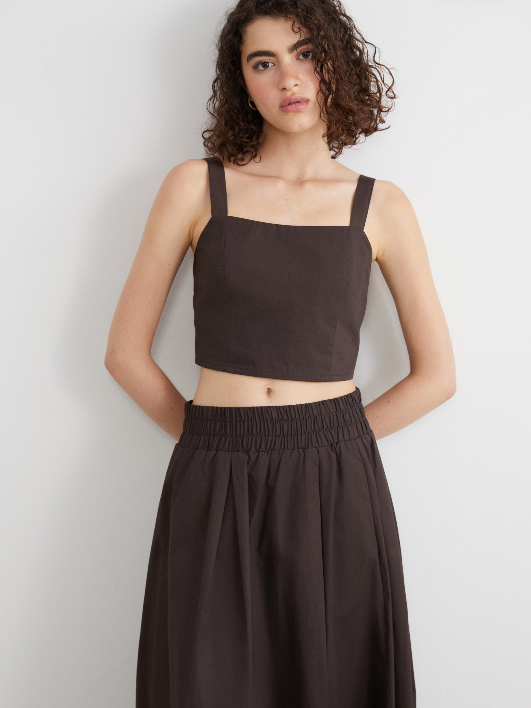 XSIDE Kare Yaka Askılı Crop