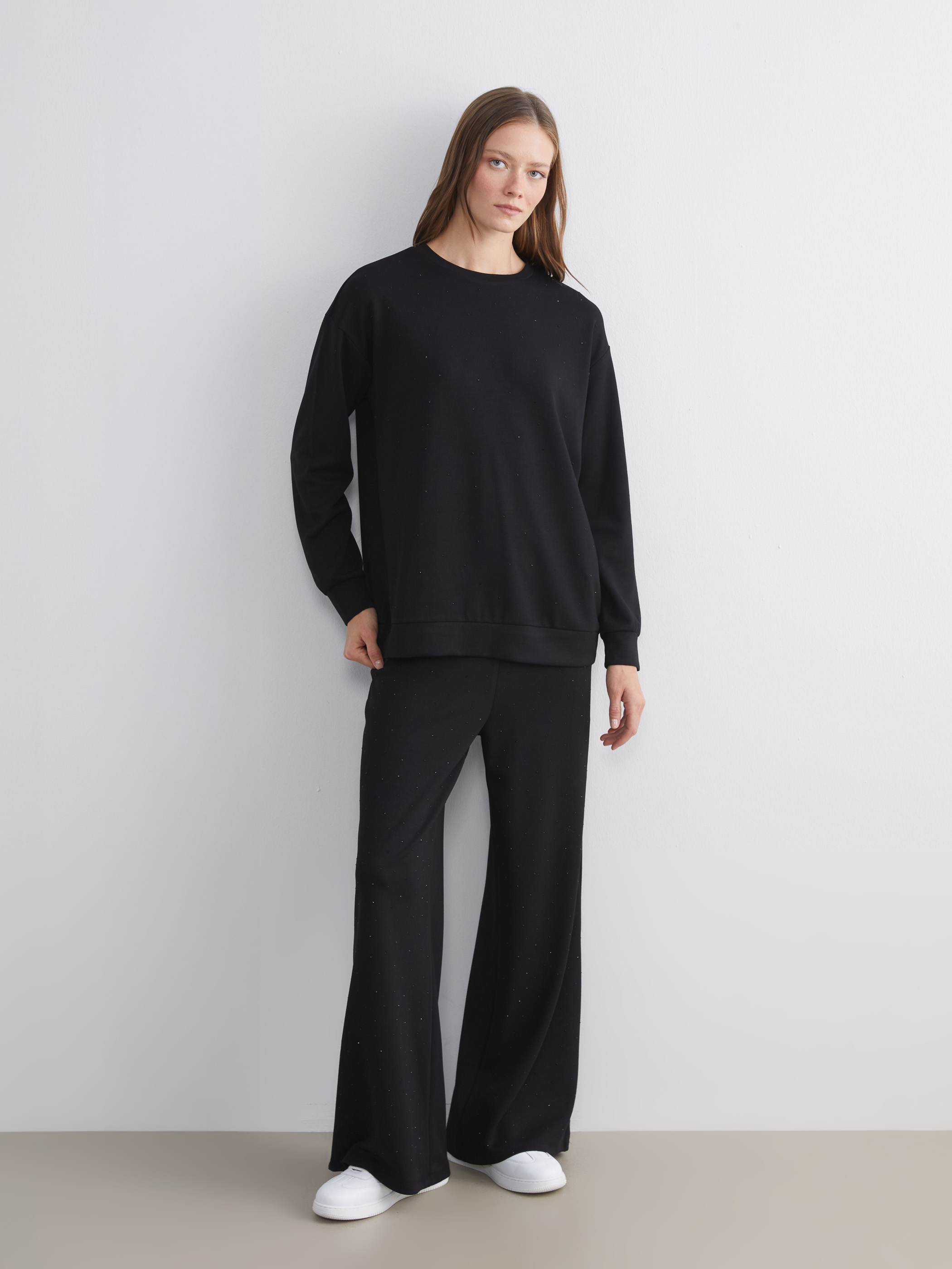 LCW Comfort Beli Lastikli Geniş Paça Kadın Eşofman Altı