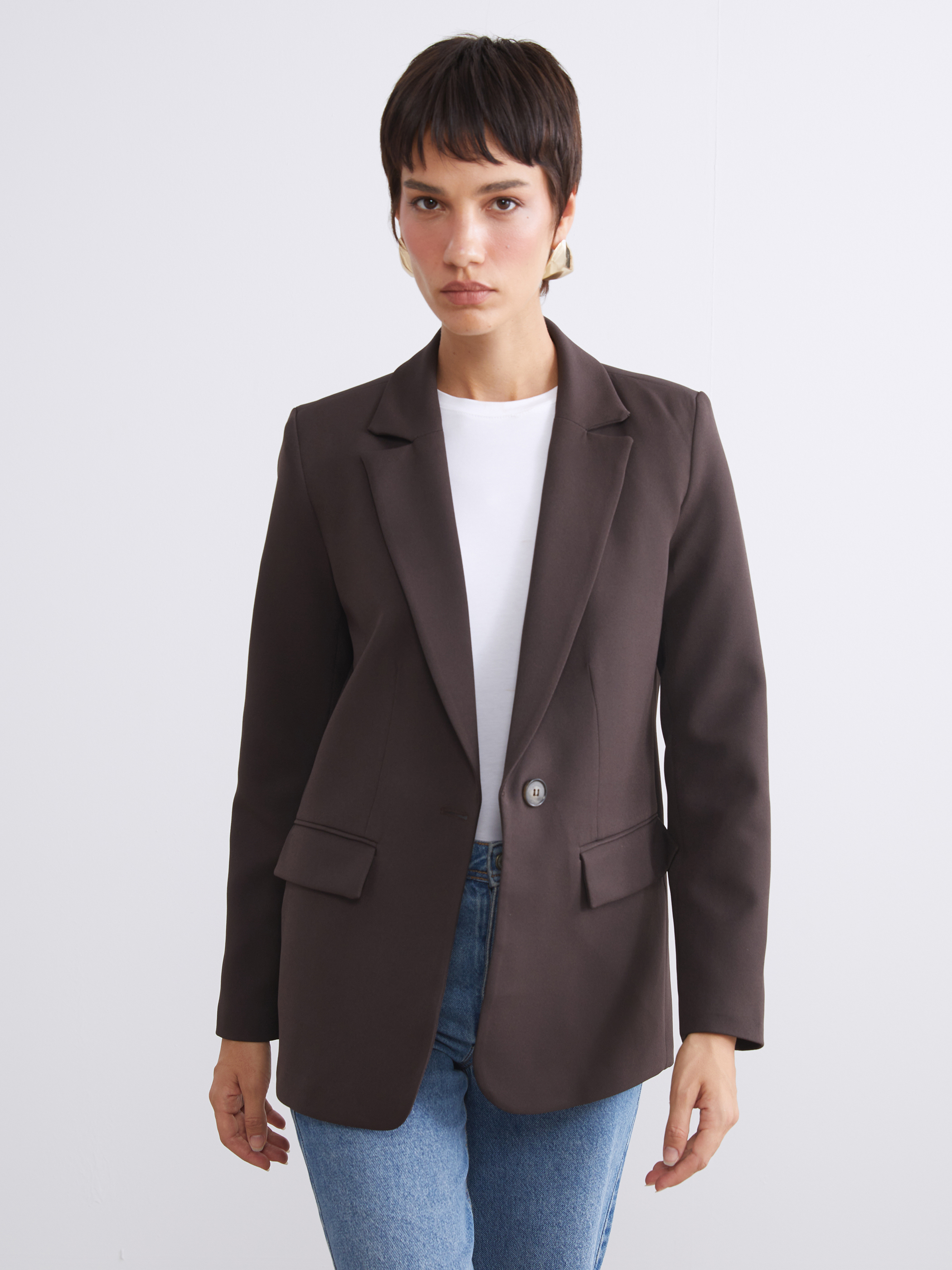 LCW Vision Krep Kadın Blazer Ceket