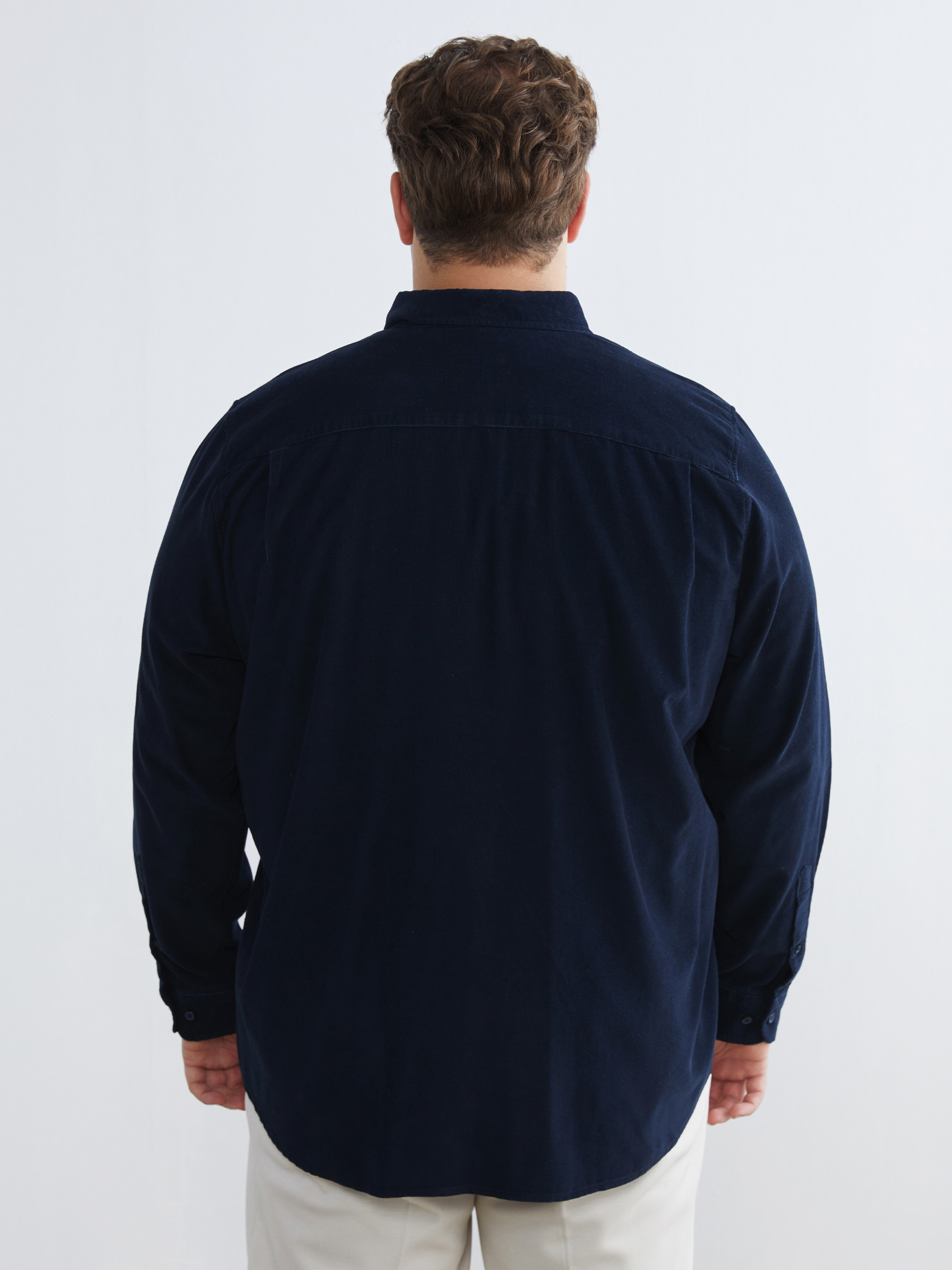 LCWAIKIKI Classic Regular Fit Uzun Kollu Kadife Erkek Gömlek görsel 4