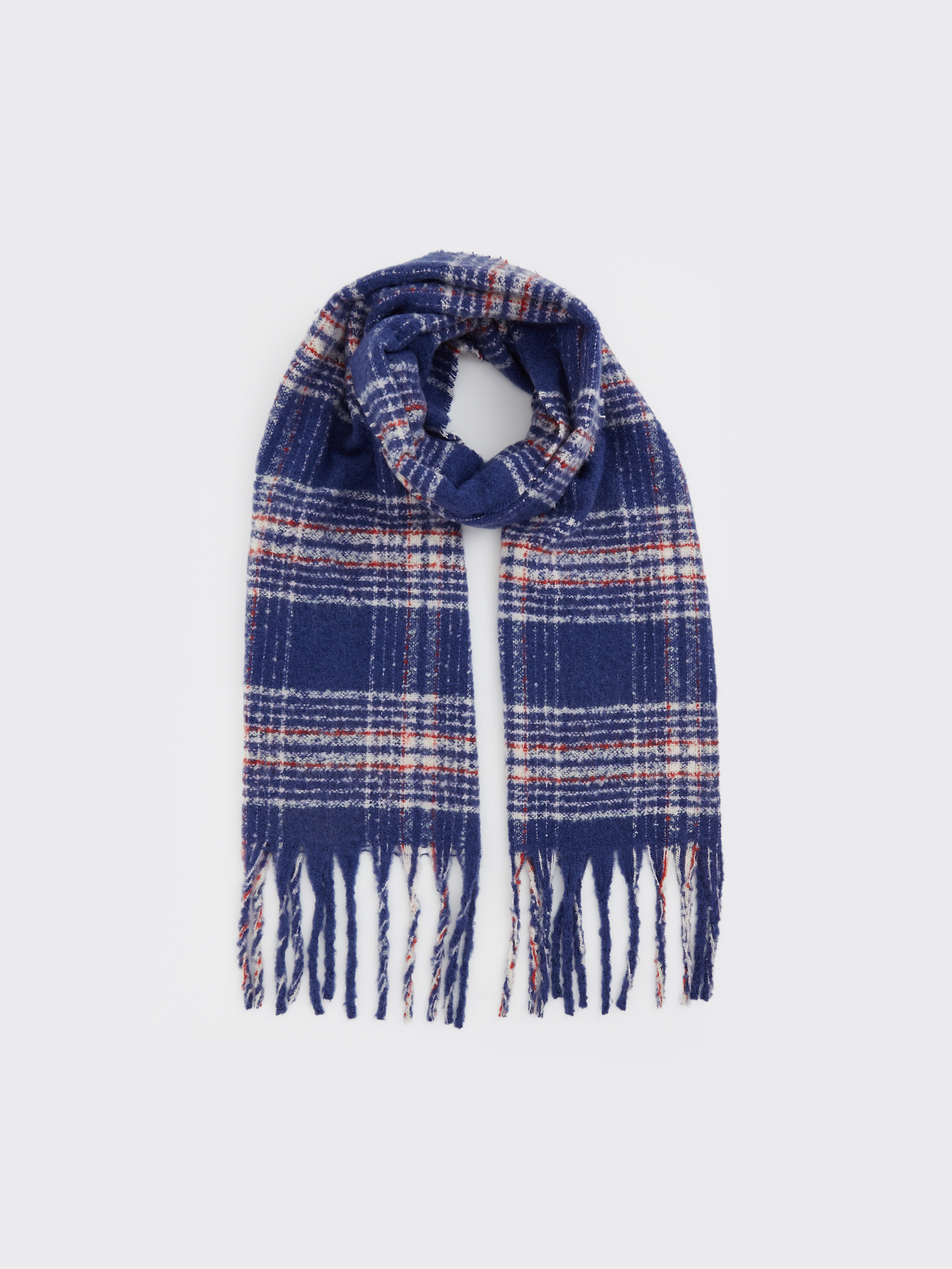 LCW ACCESSORIES Ekose Püsküllü Kadın Atkı