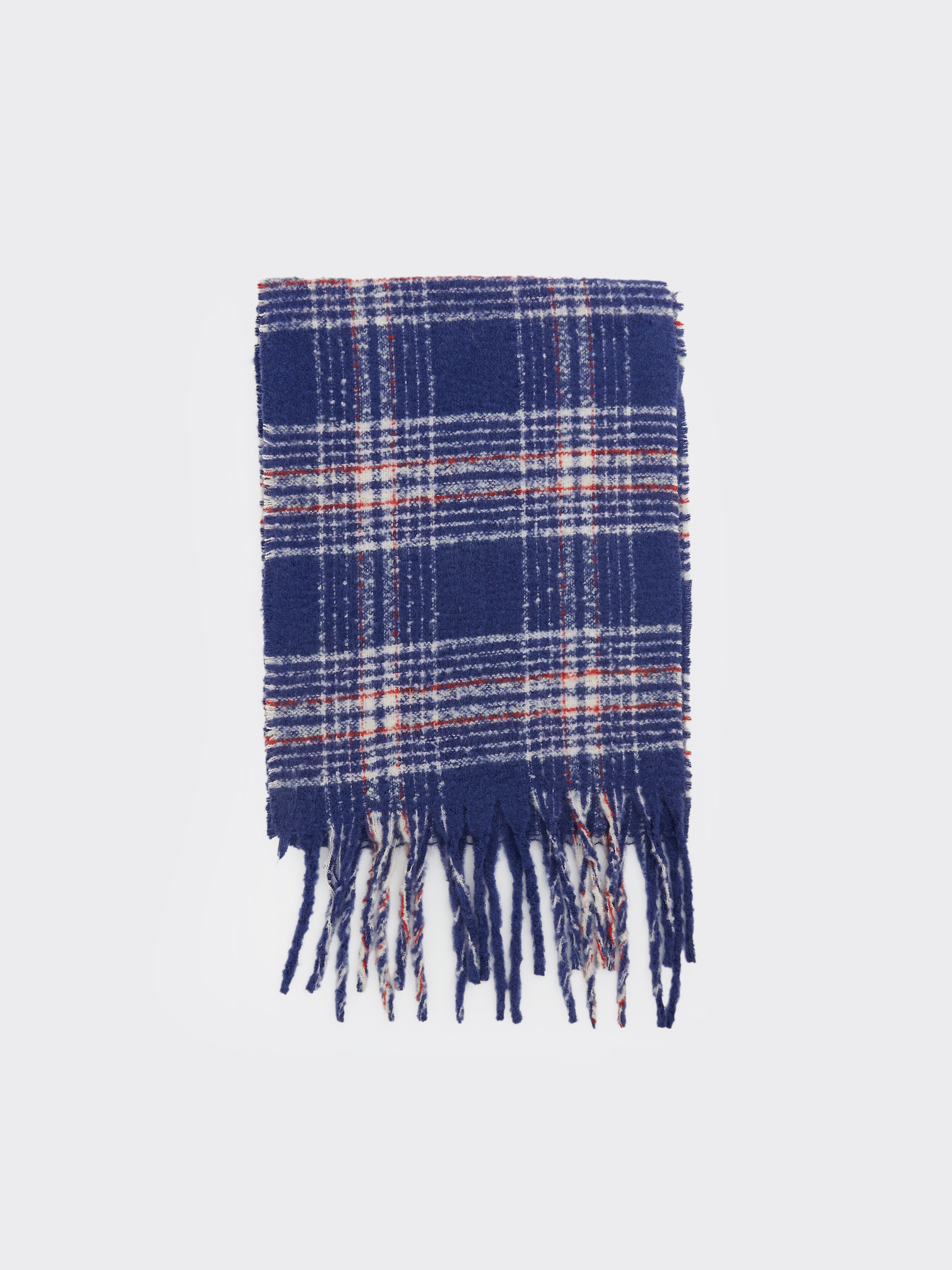 LCW ACCESSORIES Ekose Püsküllü Kadın Atkı görsel 2