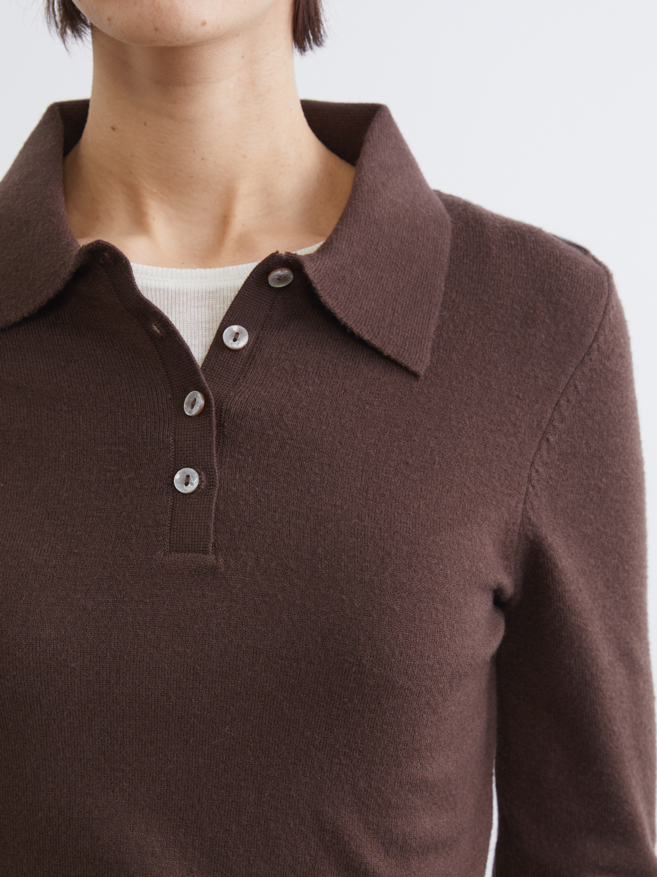 LCW Vision Polo Yaka Kadın Triko Kazak görsel 3
