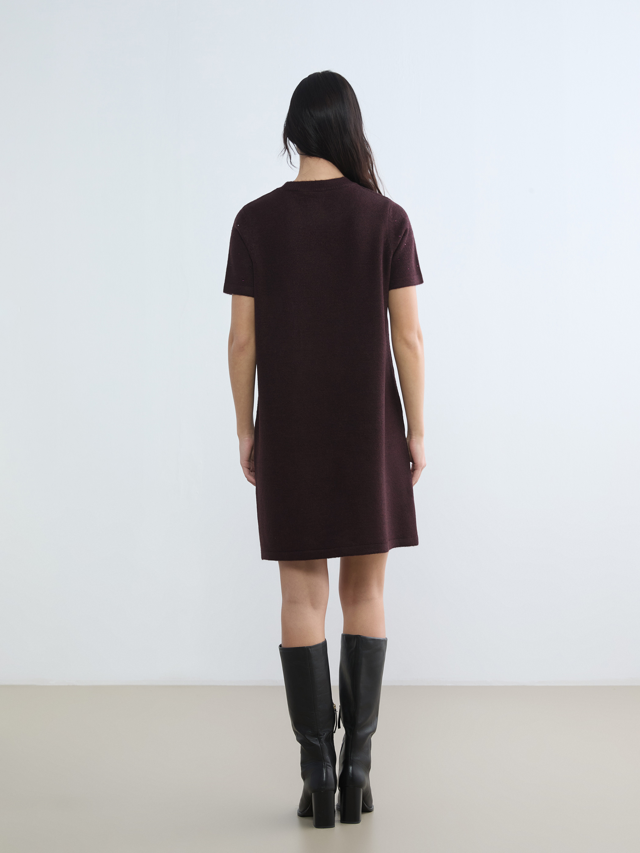 LCW Comfort Taşlı Mini Triko Elbise görsel 4