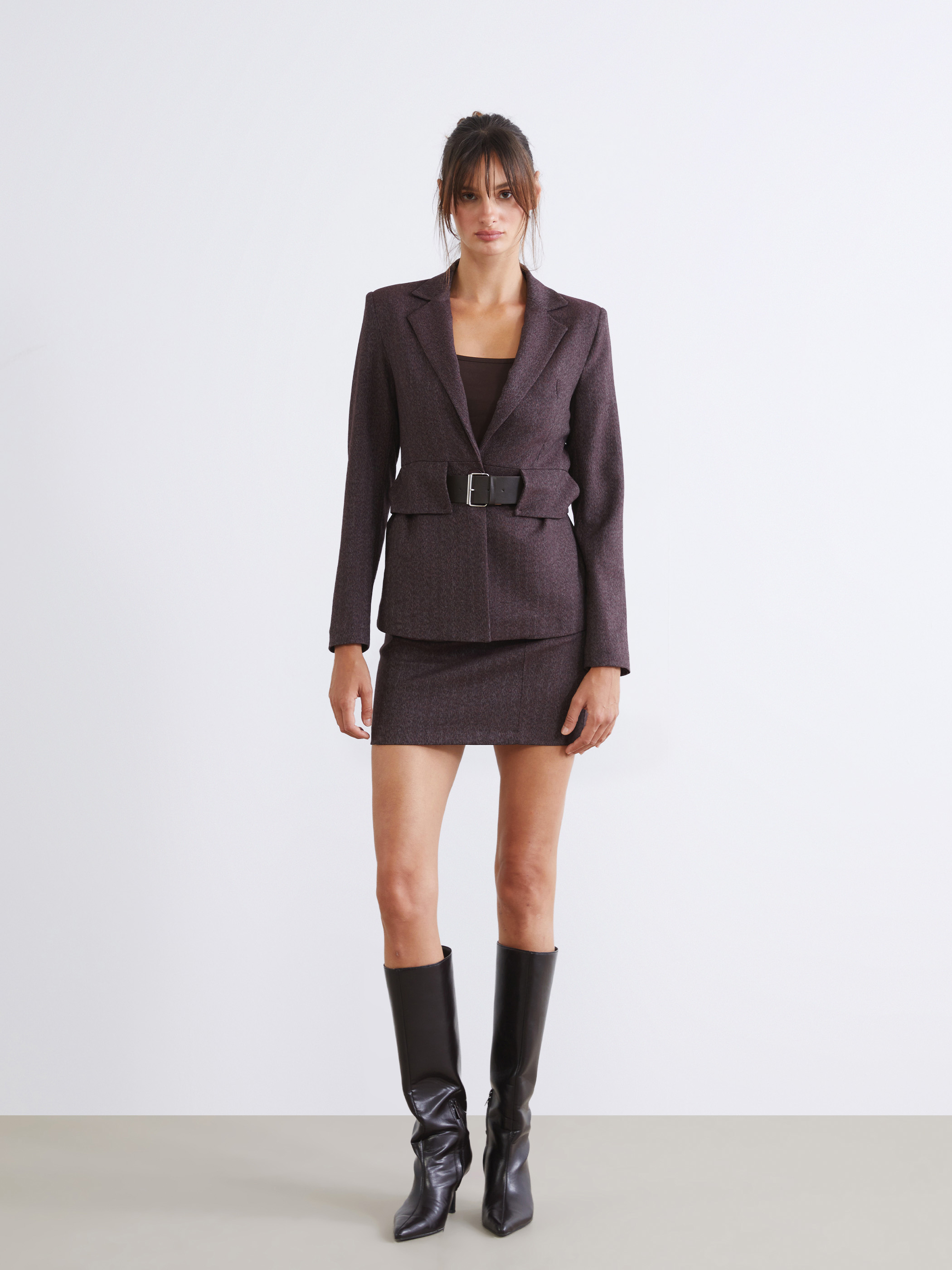 Soulife Beli Kemerli Kadın Blazer Ceket görsel 2