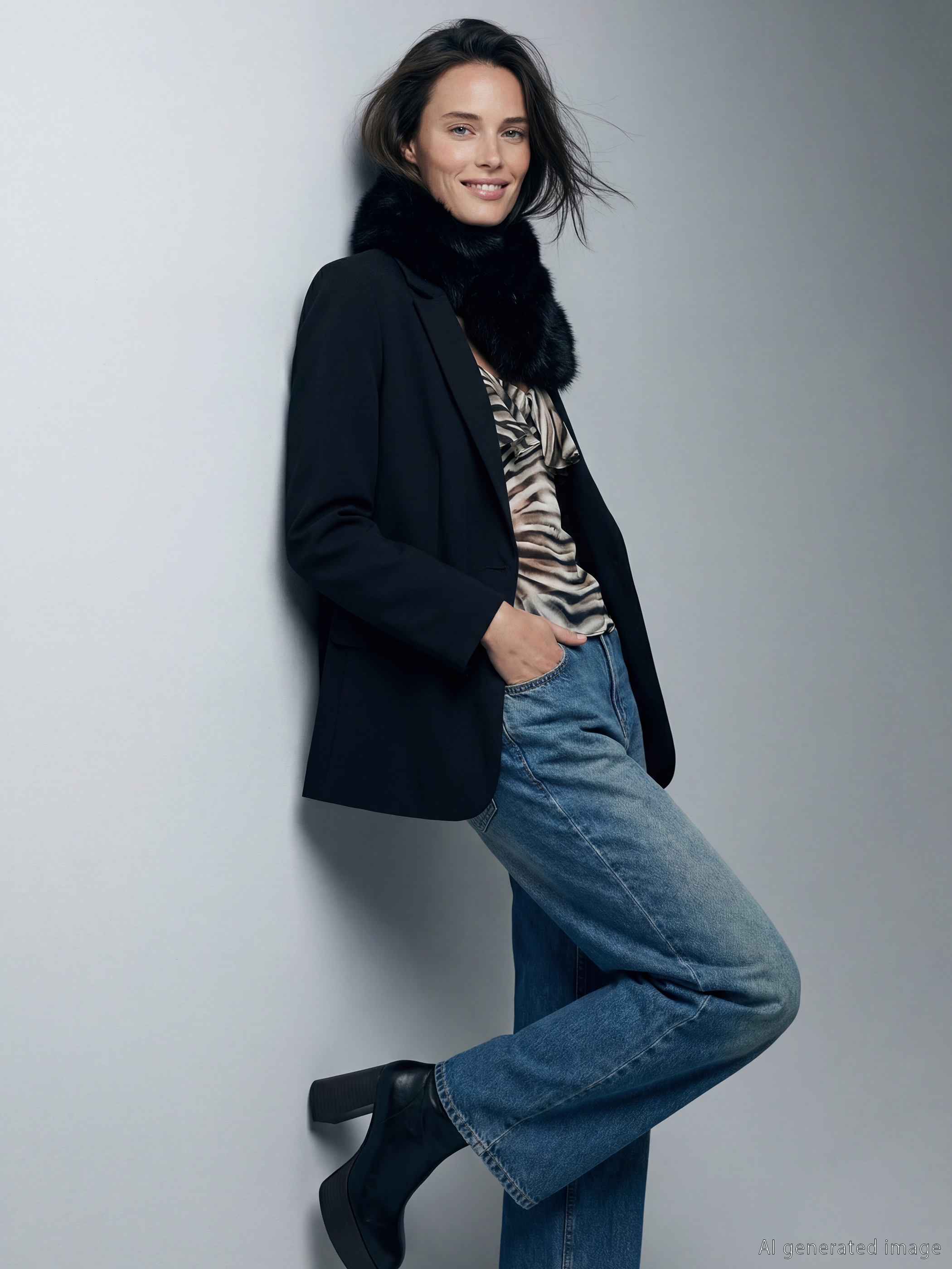 LCW Vision Krep Kadın Blazer Ceket