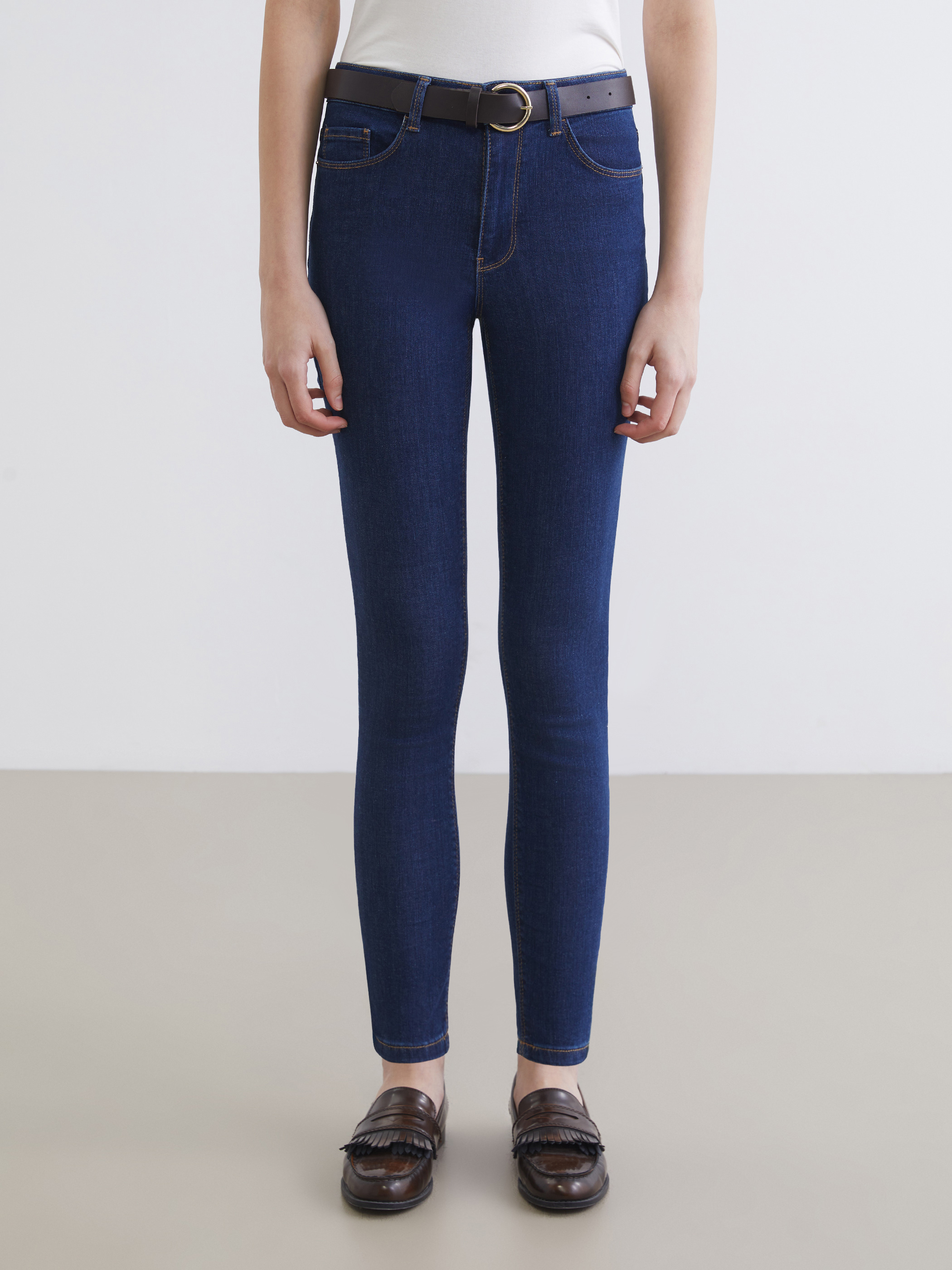 LCW Jeans Beli Kemerli Mercury Skinny Fit Kadın Jean Pantolon görsel 2