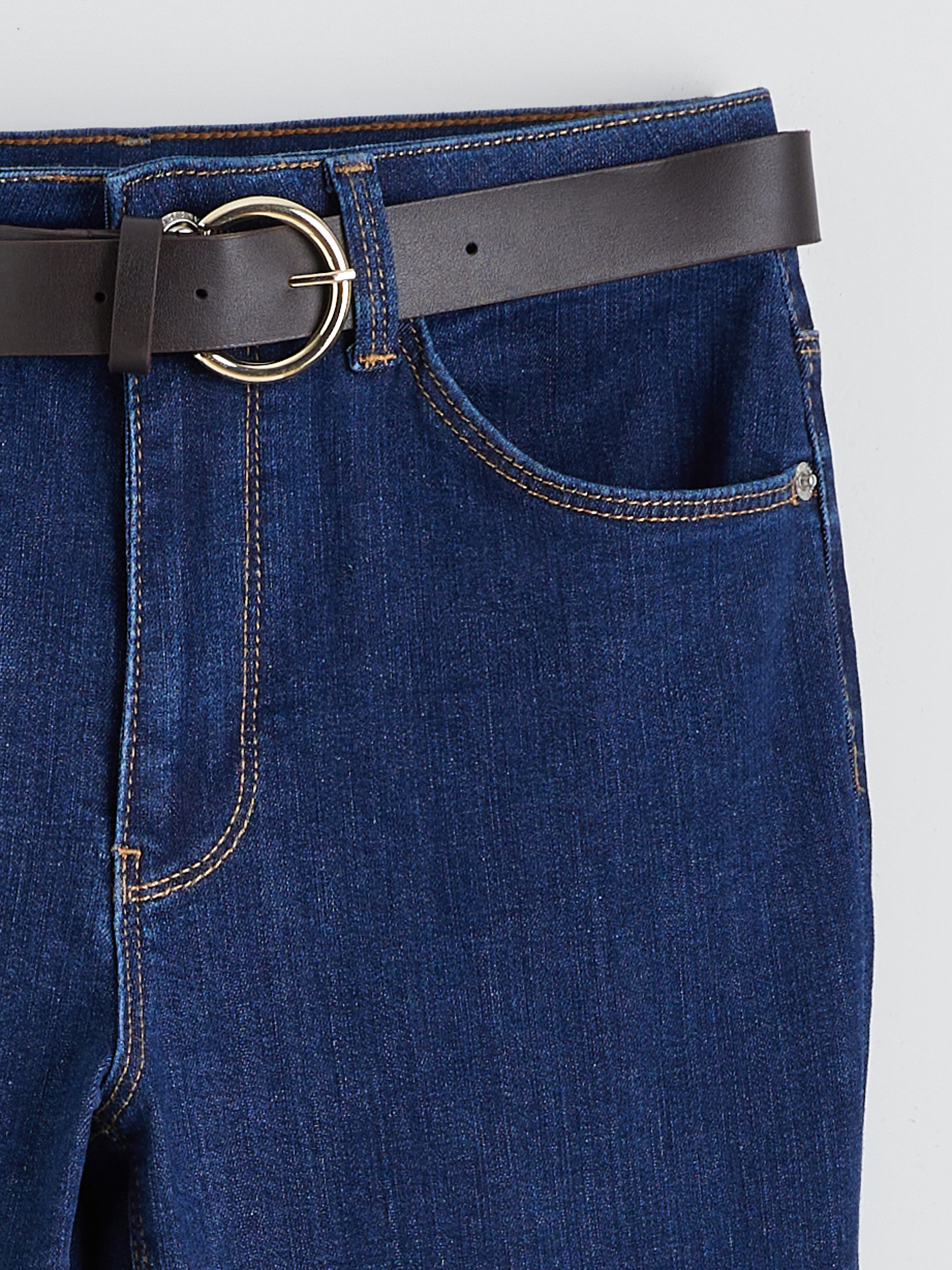 LCW Jeans Beli Kemerli Mercury Skinny Fit Kadın Jean Pantolon görsel 6
