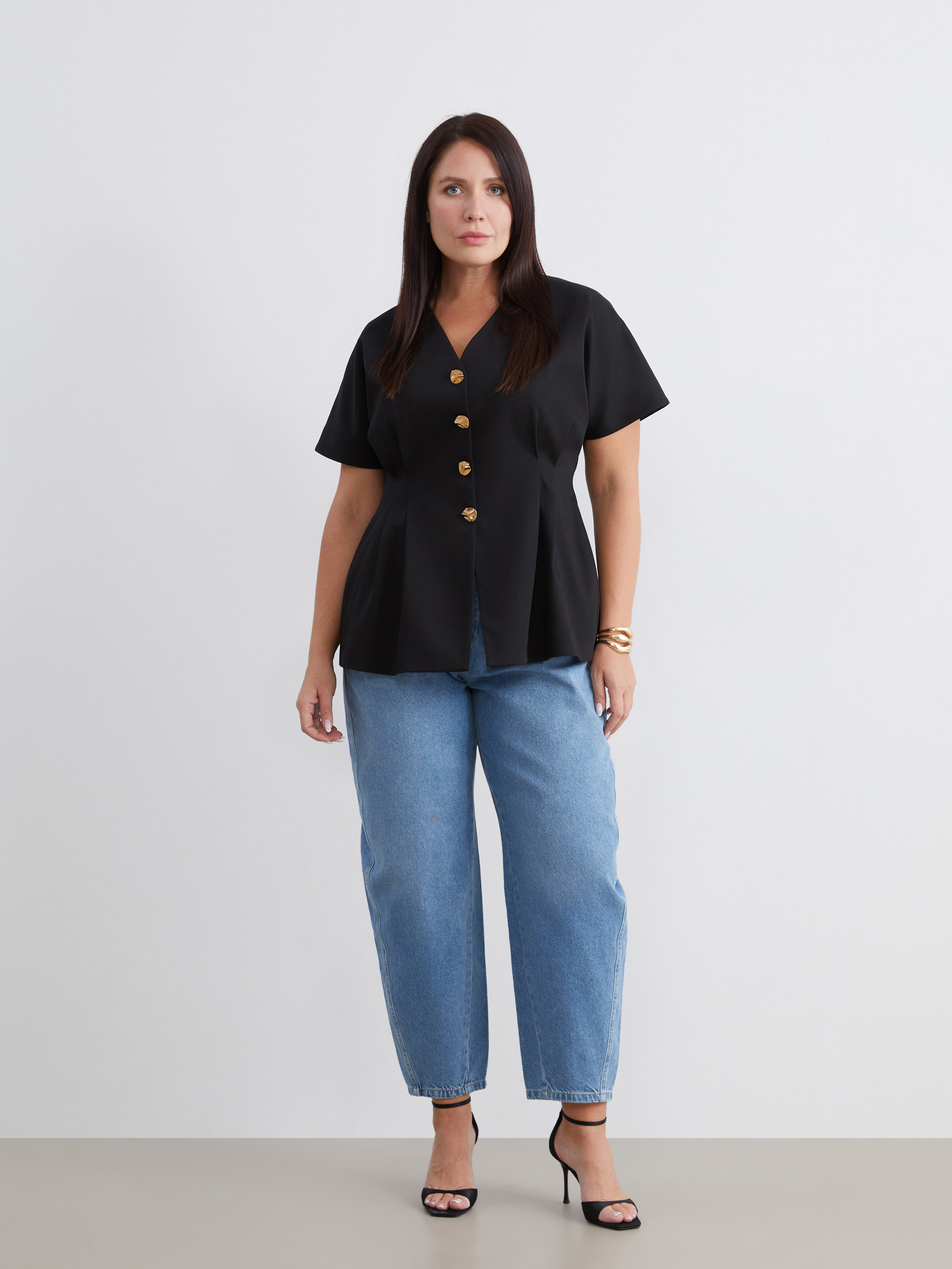 Soulife Büyük Beden Straight Fit Kadın Jean Pantolon