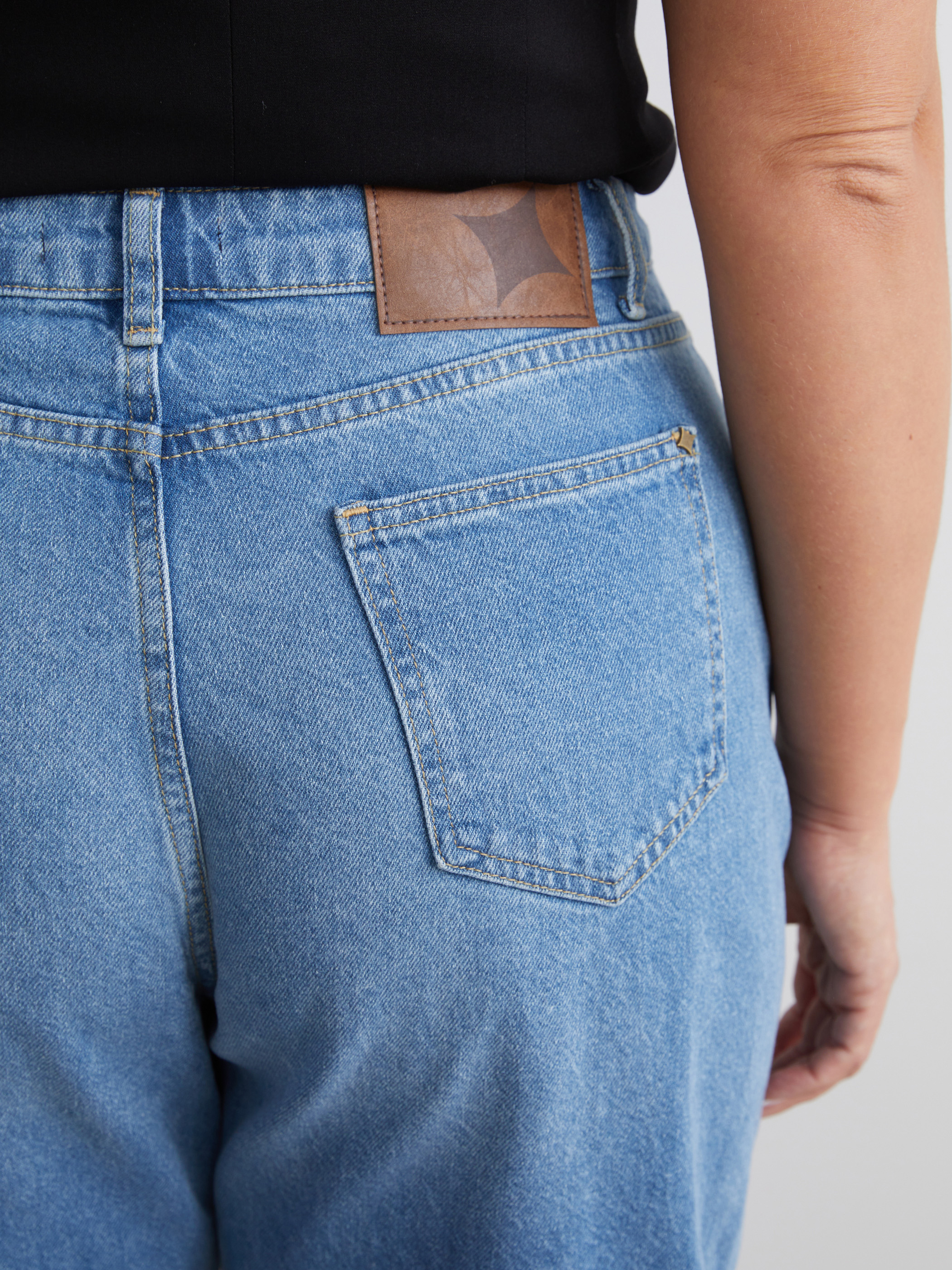 Soulife Büyük Beden Straight Fit Kadın Jean Pantolon görsel 4