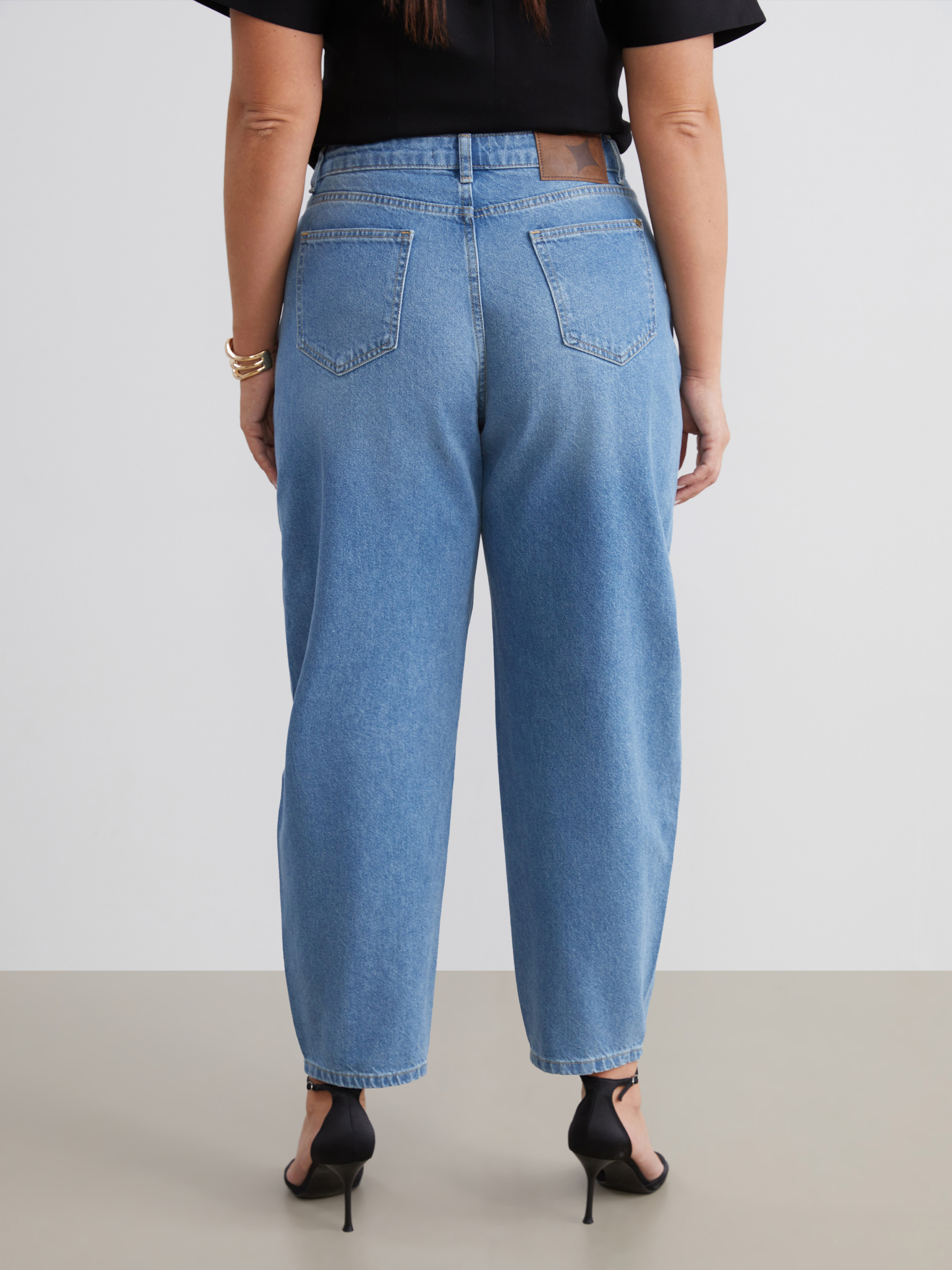 Soulife Büyük Beden Straight Fit Kadın Jean Pantolon görsel 5