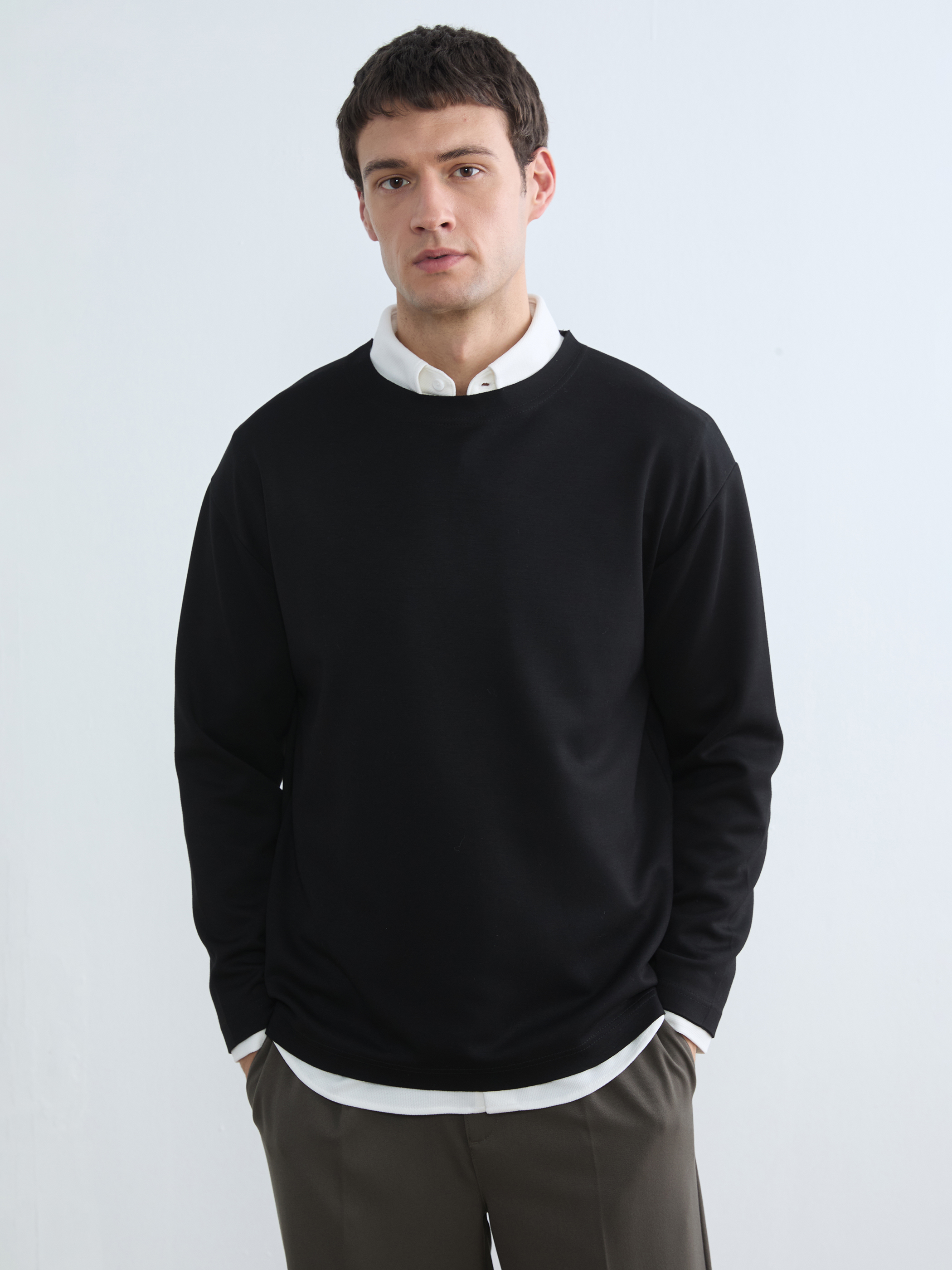 LCW Vision Bisiklet Yaka Erkek Sweatshirt