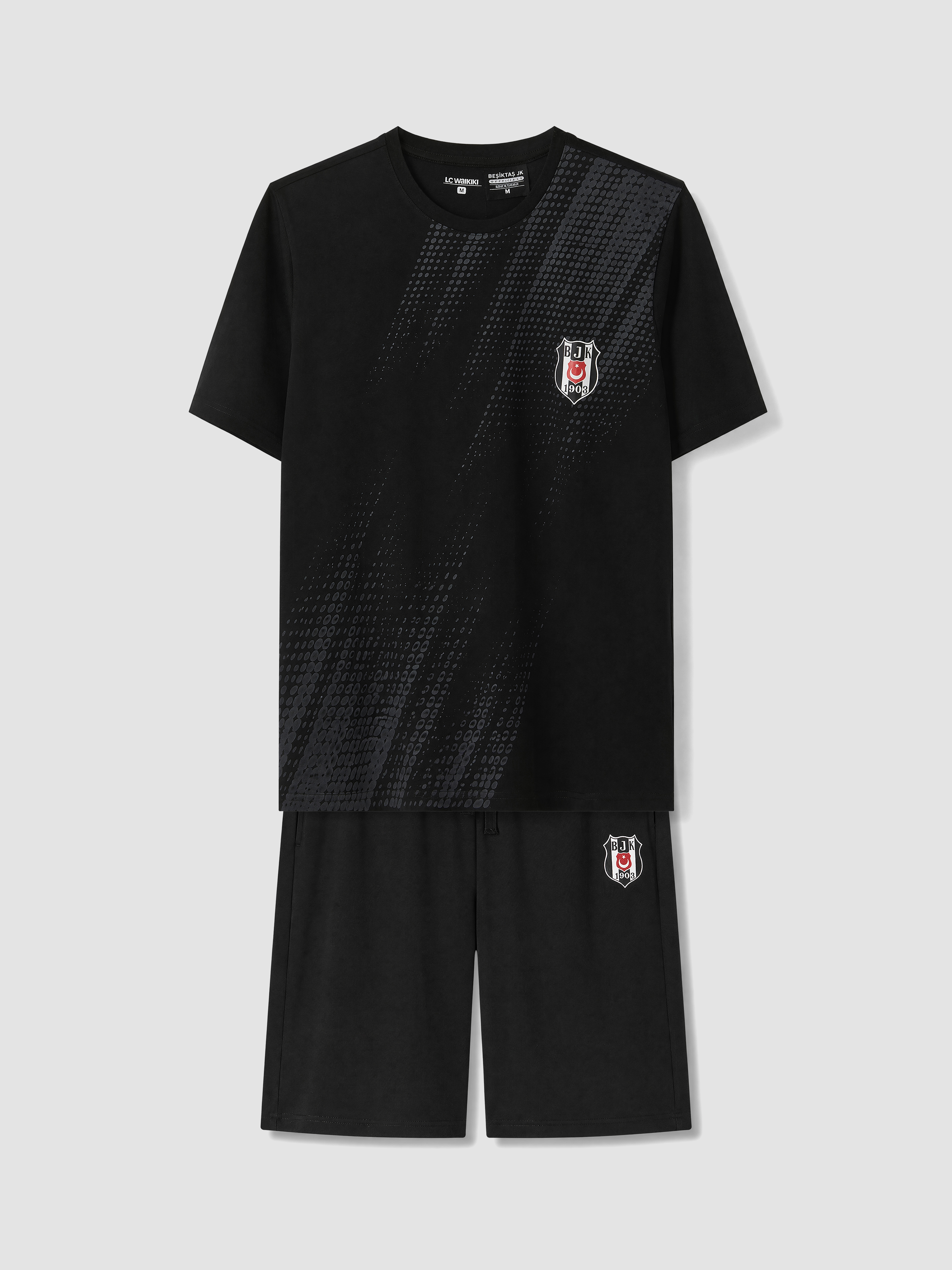 LC WAIKIKI Beşiktaş Baskılı Erkek Şortlu Pijama Takımı görsel 5