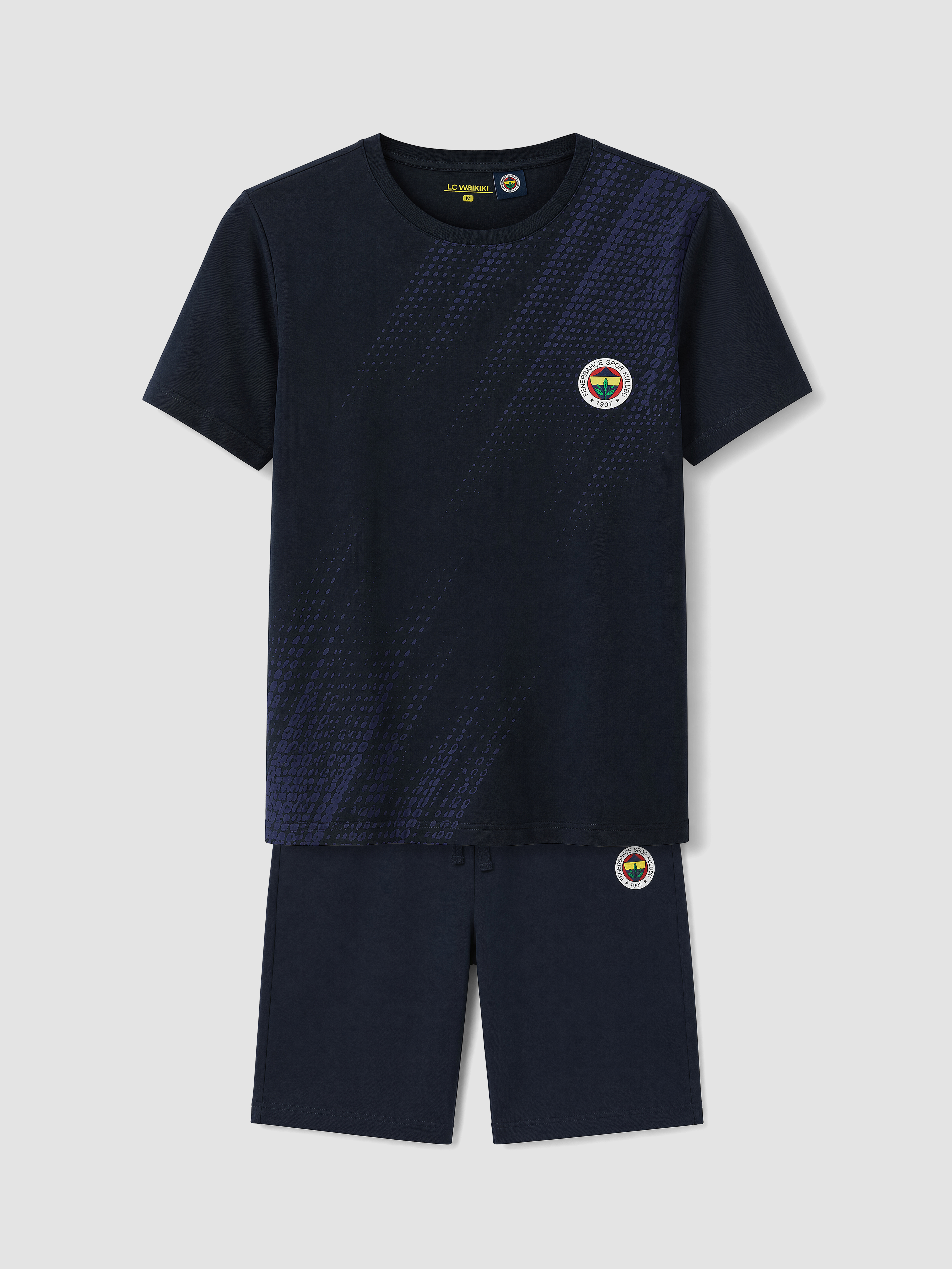 LC WAIKIKI Fenerbahçe Baskılı Erkek Şortlu Pijama Takımı görsel 5