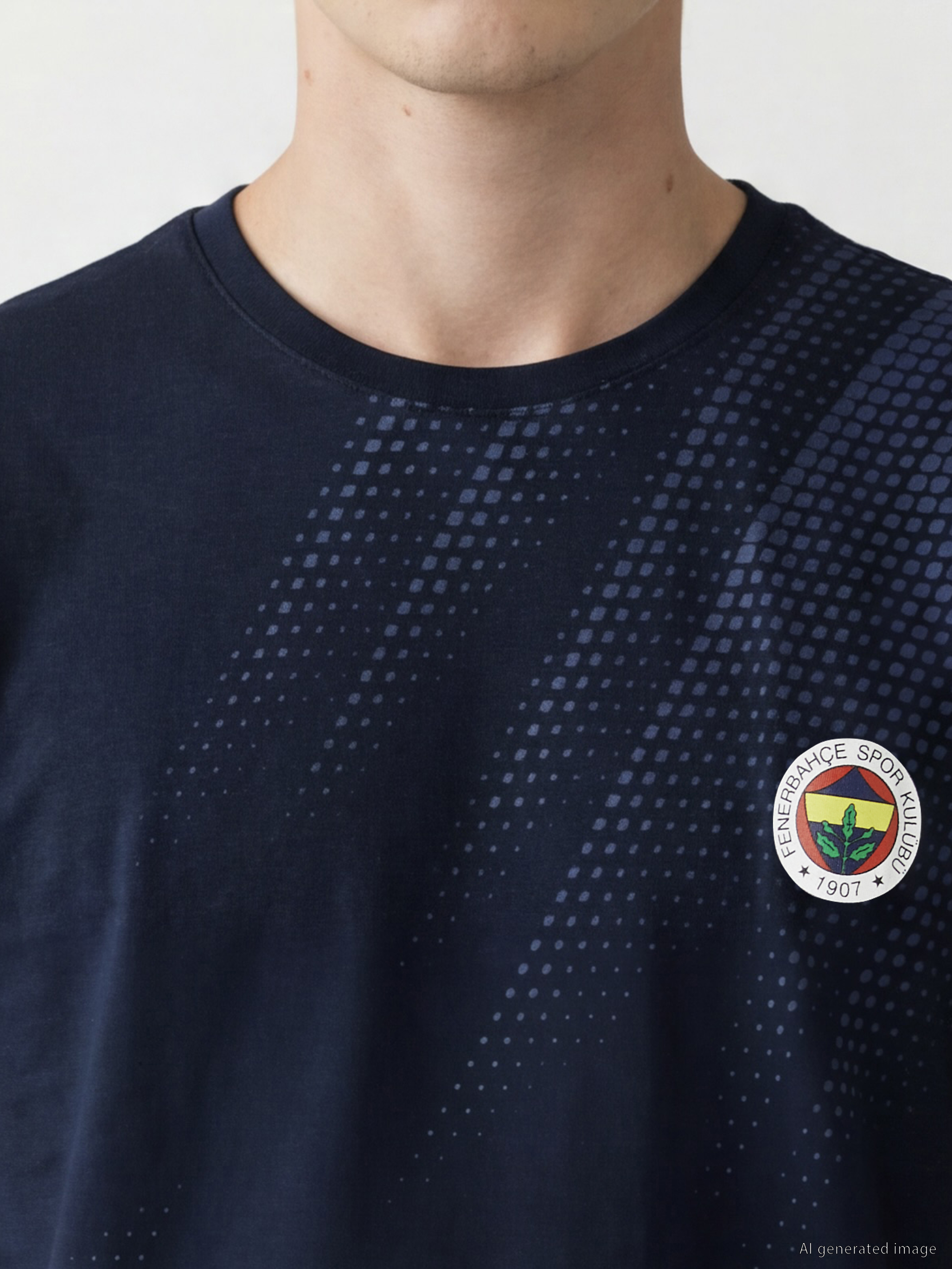 LC WAIKIKI Fenerbahçe Baskılı Erkek Şortlu Pijama Takımı görsel 3