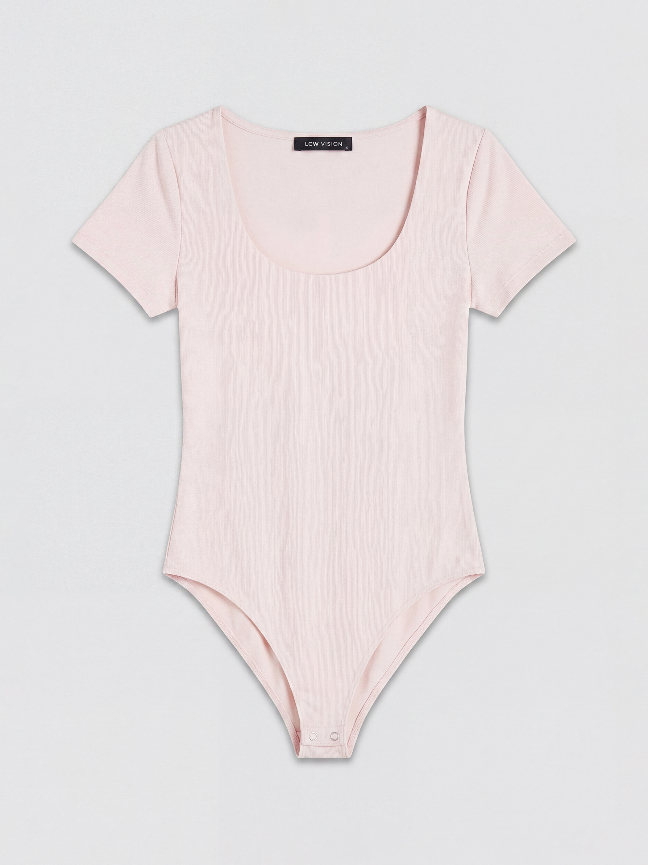 LCW Vision U Yaka Kadın Çıtçıtlı Body görsel 5