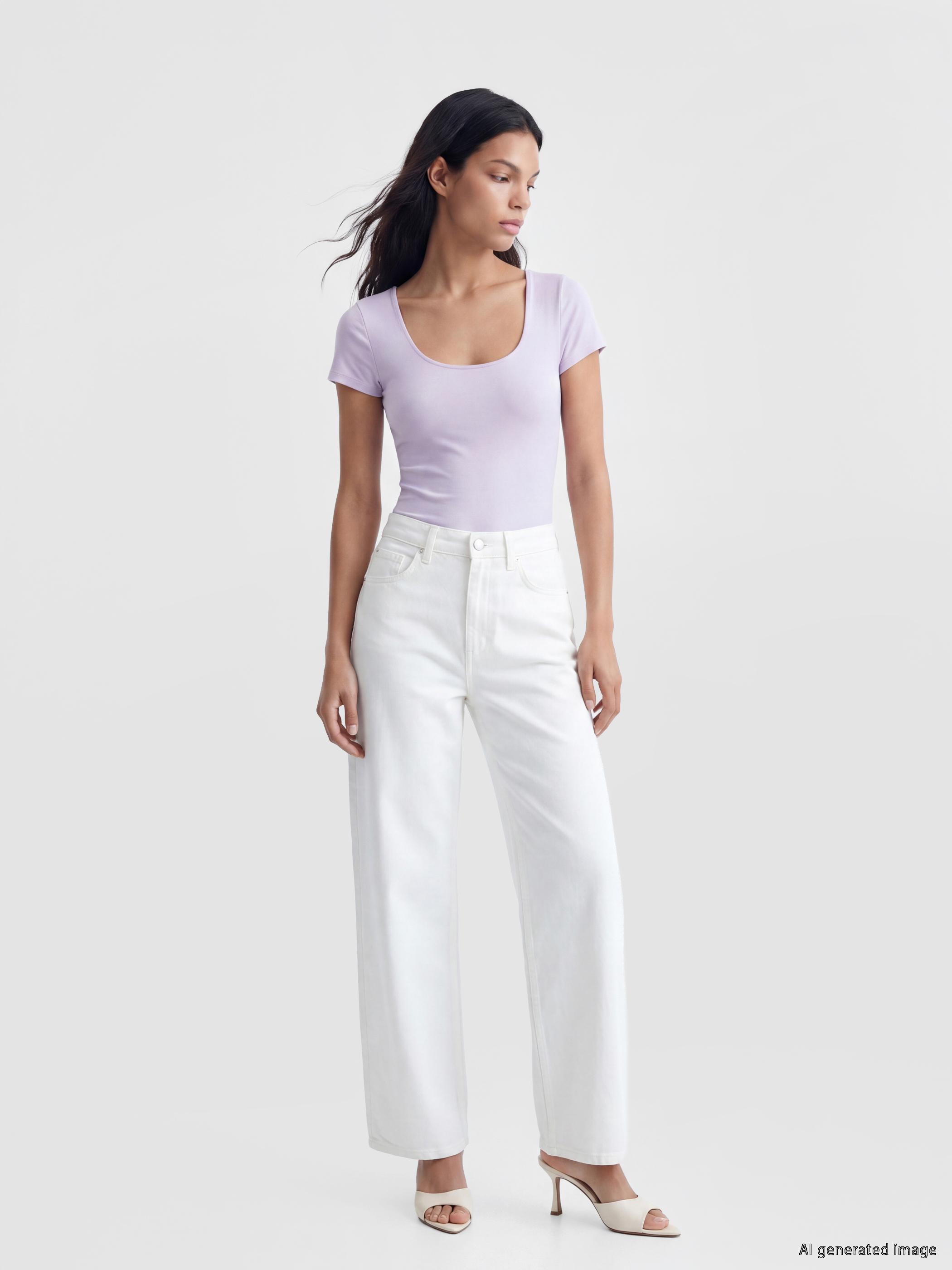 LCW Vision U Yaka Kadın Çıtçıtlı Body görsel 2