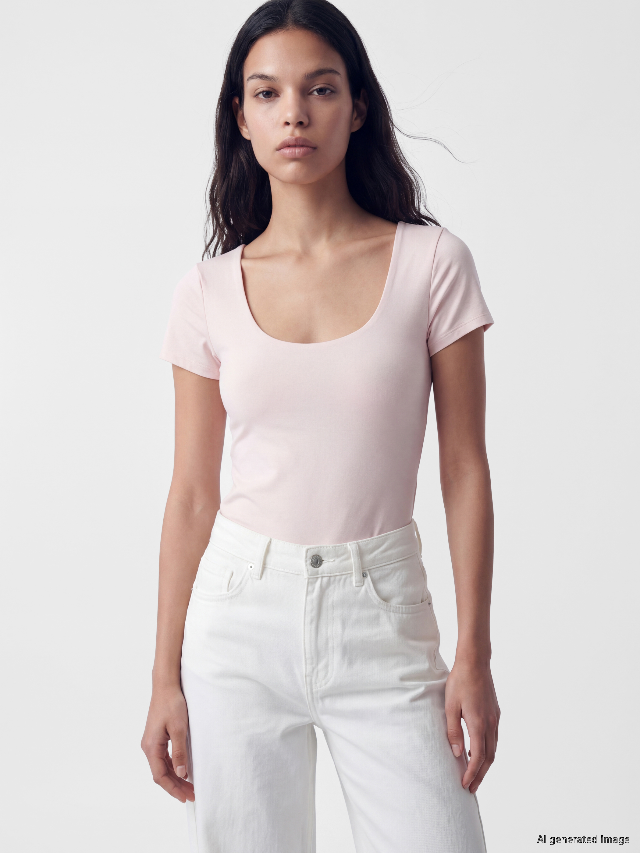 LCW Vision U Yaka Kadın Çıtçıtlı Body