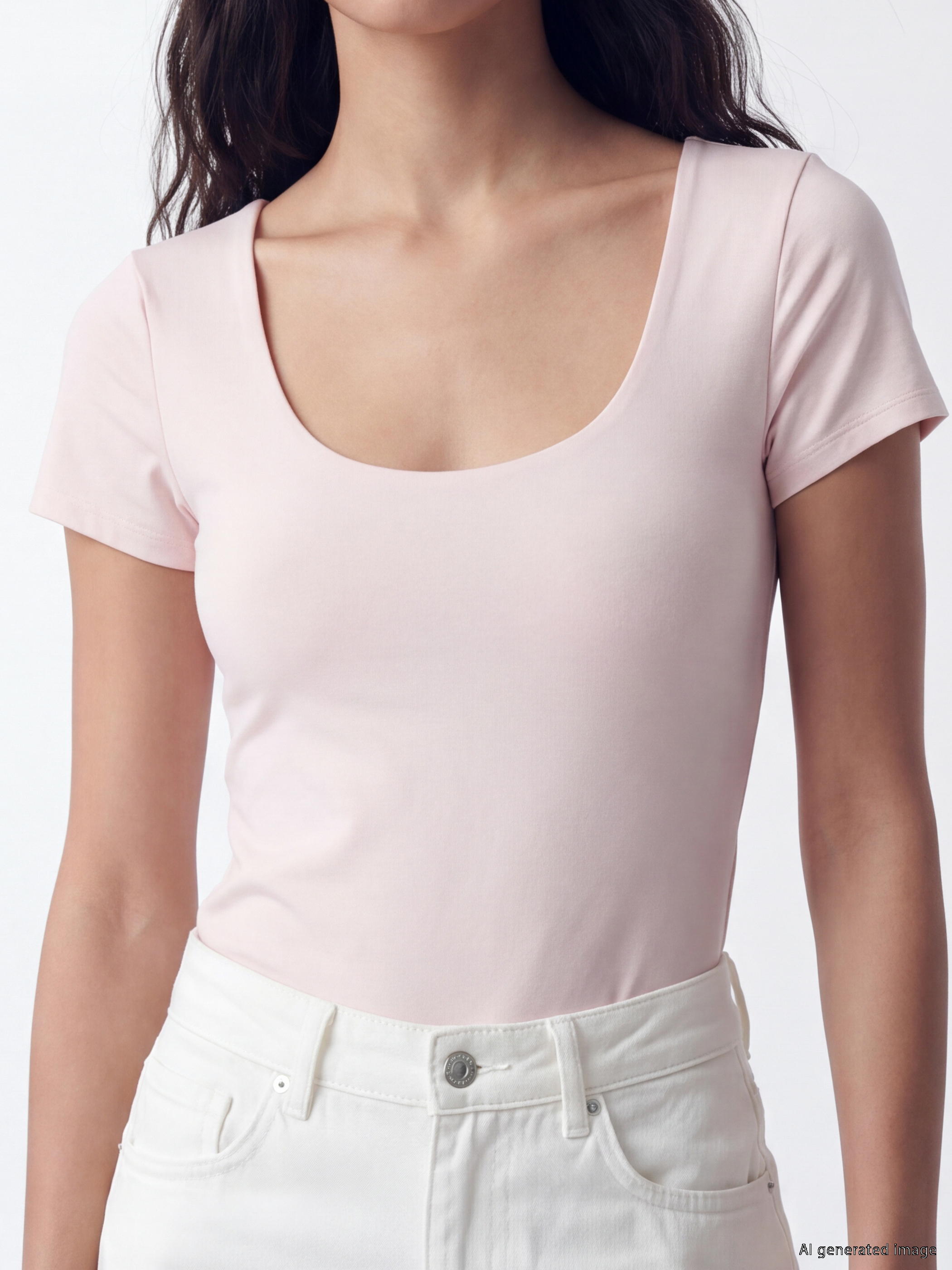LCW Vision U Yaka Kadın Çıtçıtlı Body görsel 3