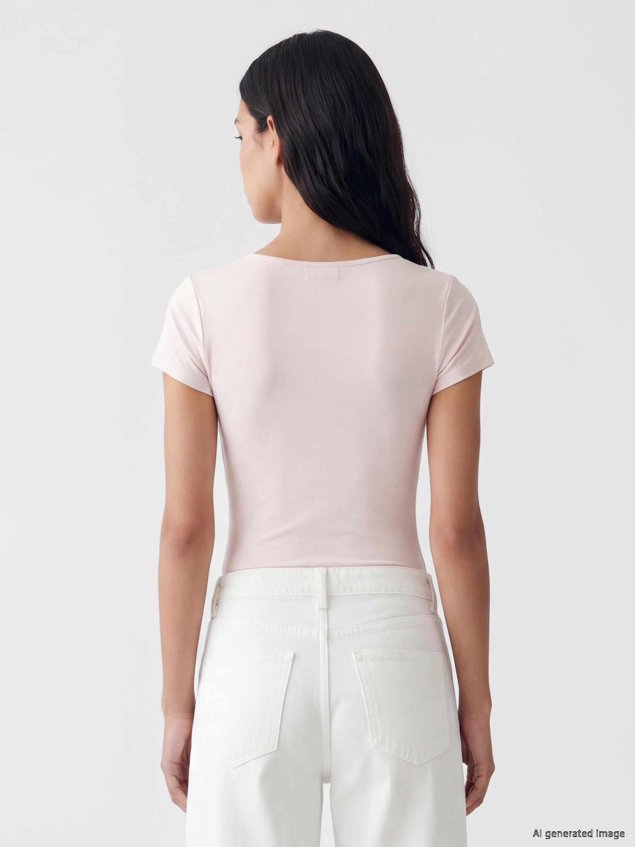 LCW Vision U Yaka Kadın Çıtçıtlı Body görsel 4