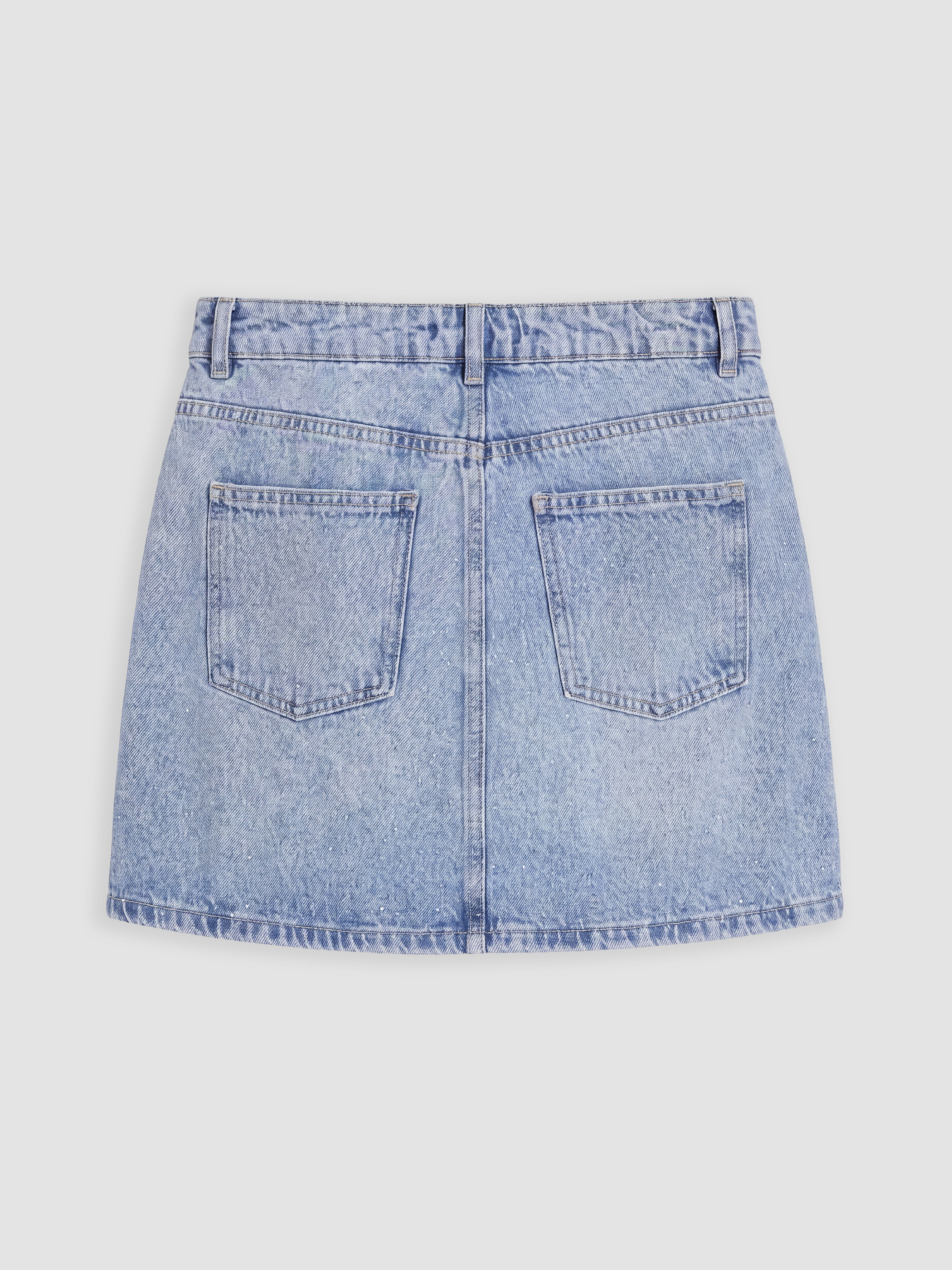 XSIDE Taşlı Mini Jean Etek görsel 6