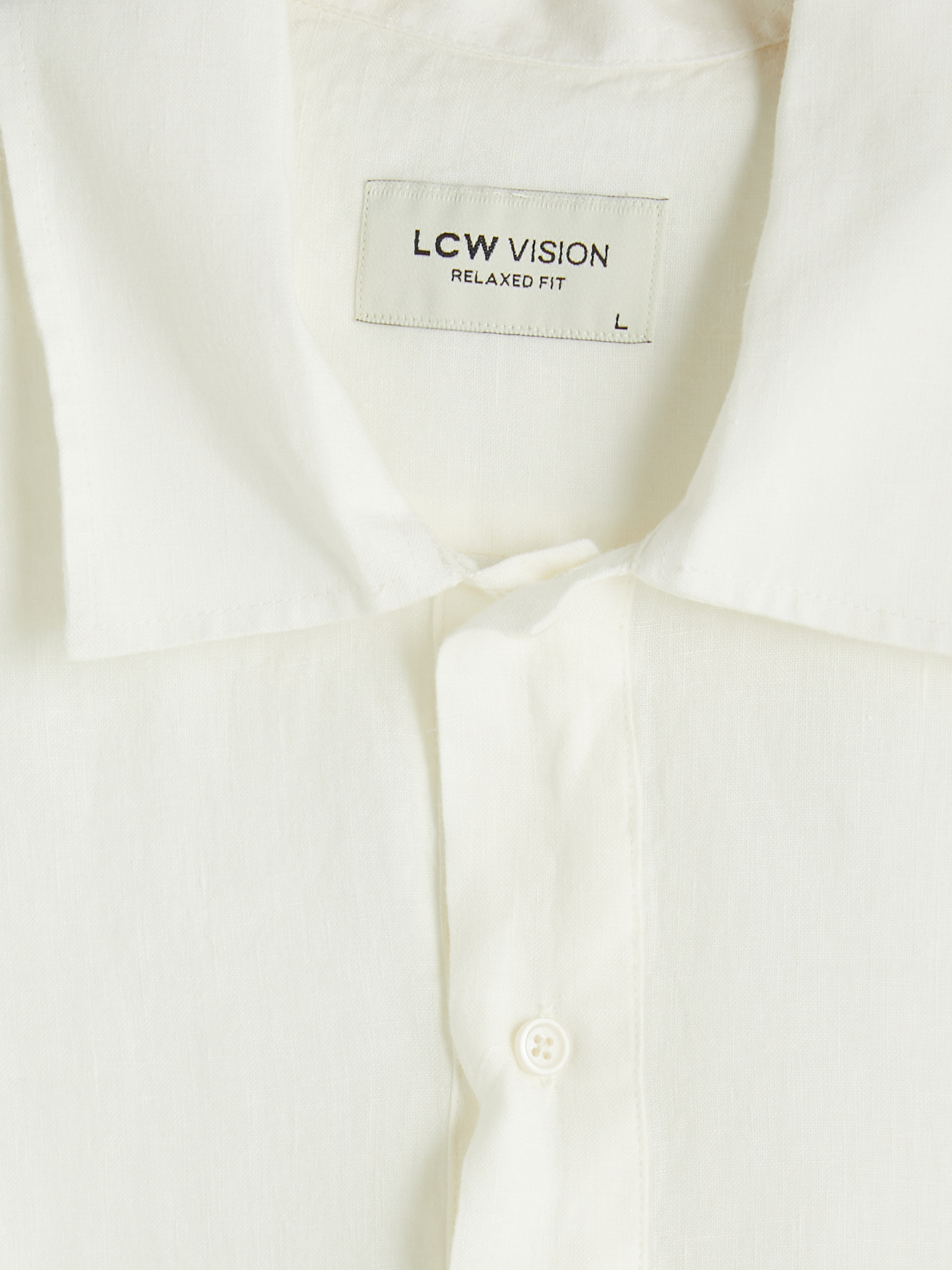 LCW Vision Relax Fit %100 Keten Erkek Gömlek görsel 4