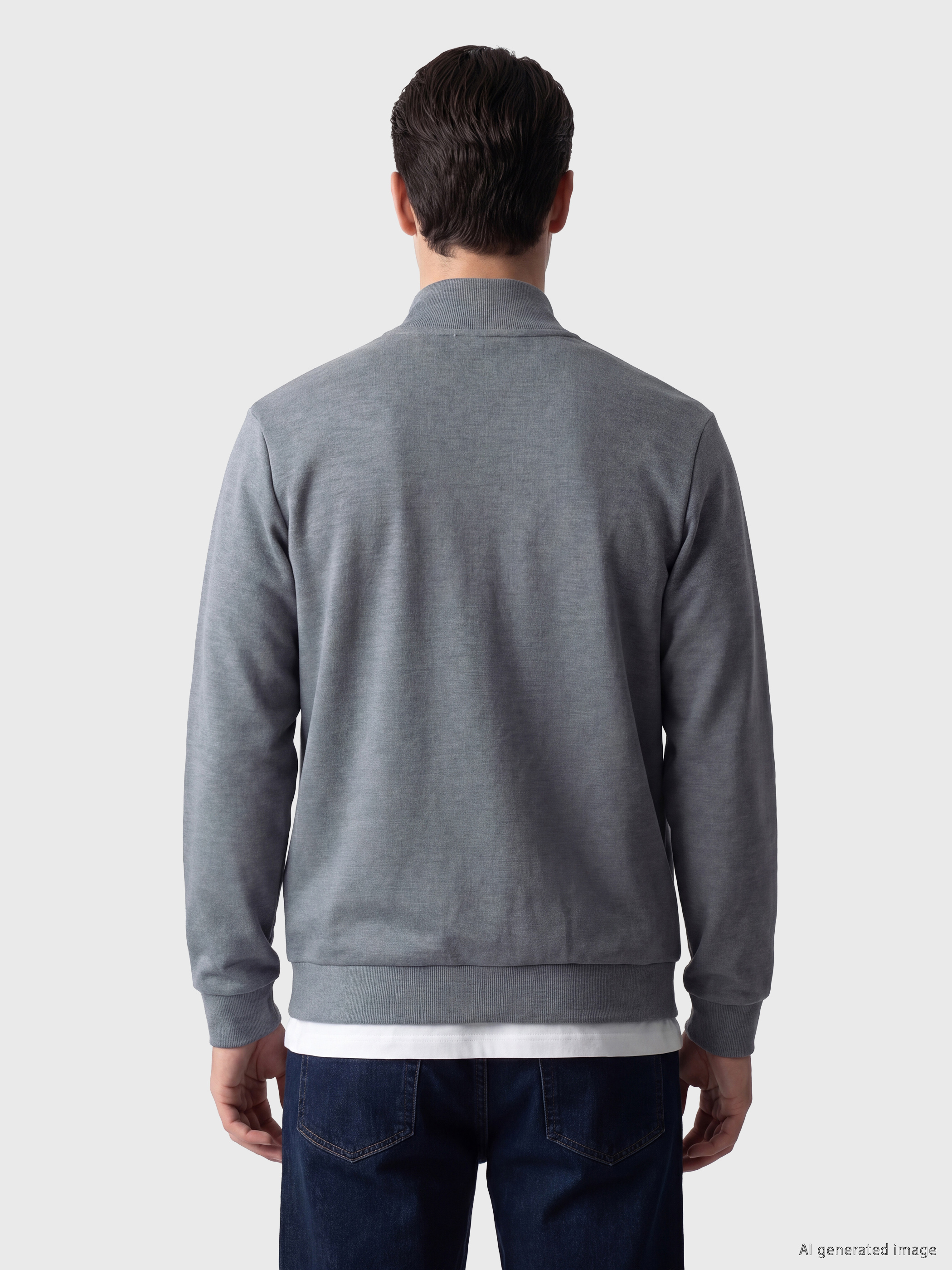 LCWAIKIKI Classic Dik Yaka Erkek Fermuarlı Sweatshirt görsel 4