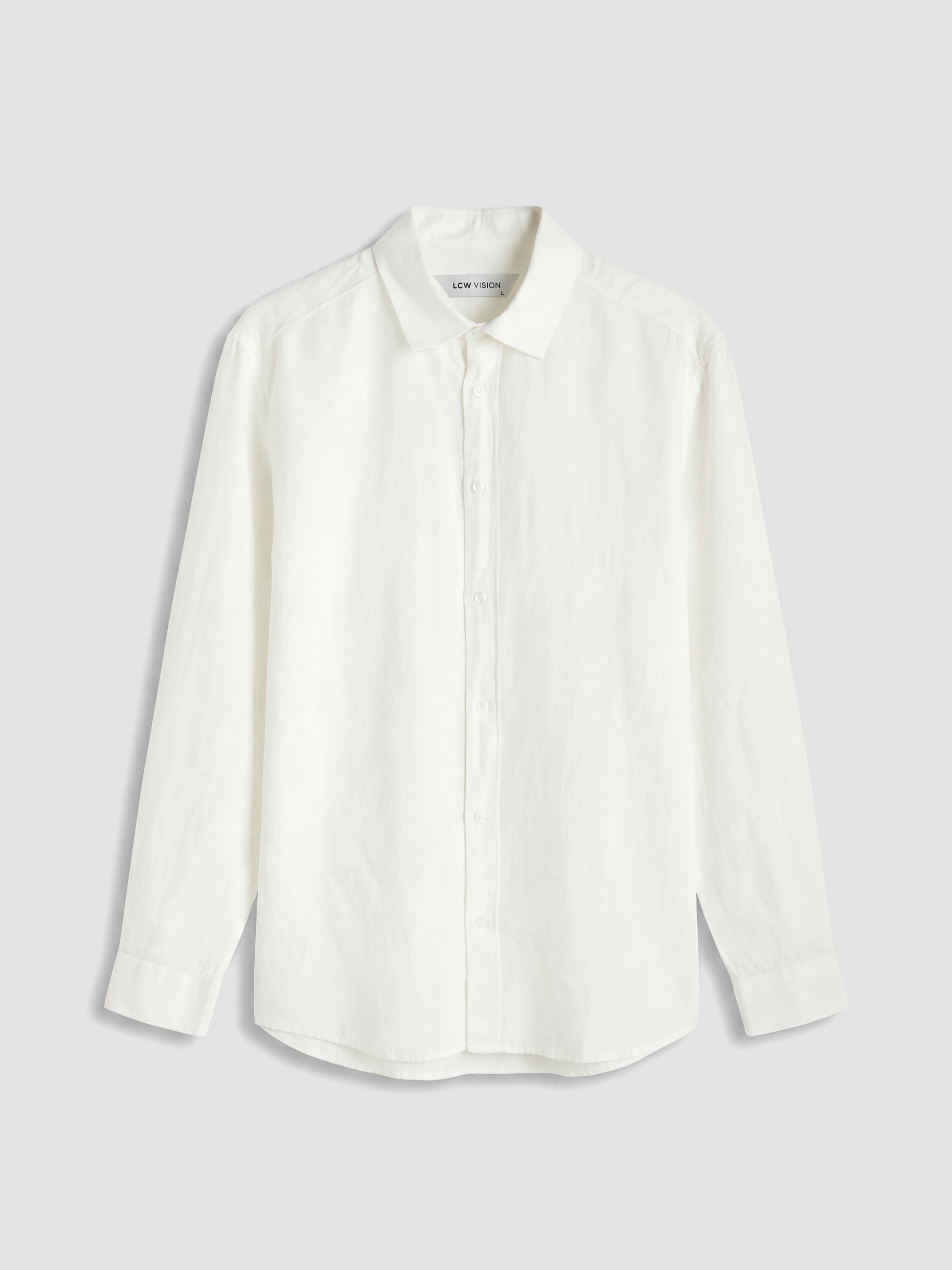 LCW Vision Regular Fit %100 Keten Erkek Gömlek görsel 5