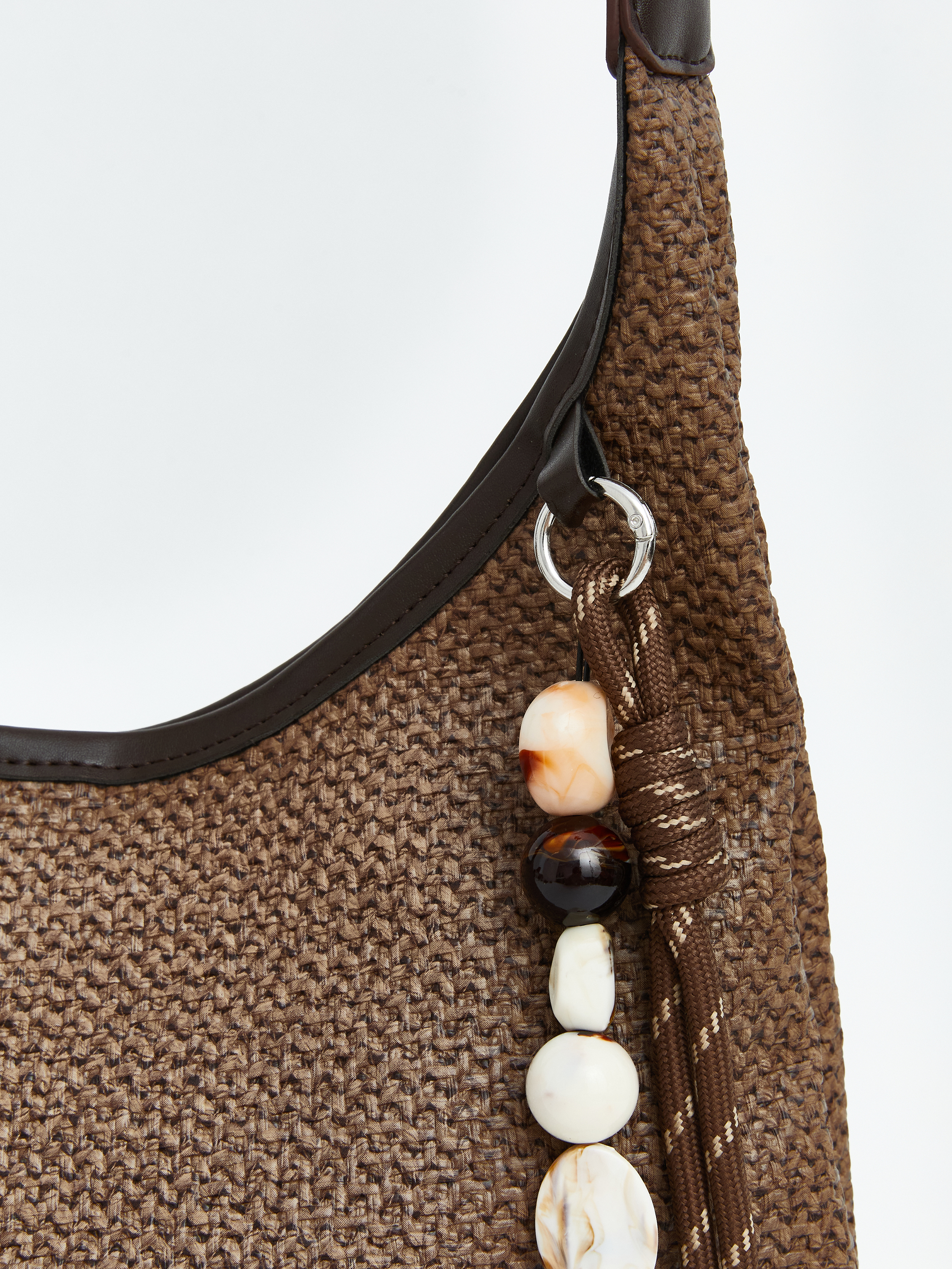 LCW ACCESSORIES Hasır Görünümlü Kadın Omuz Çantası görsel 5