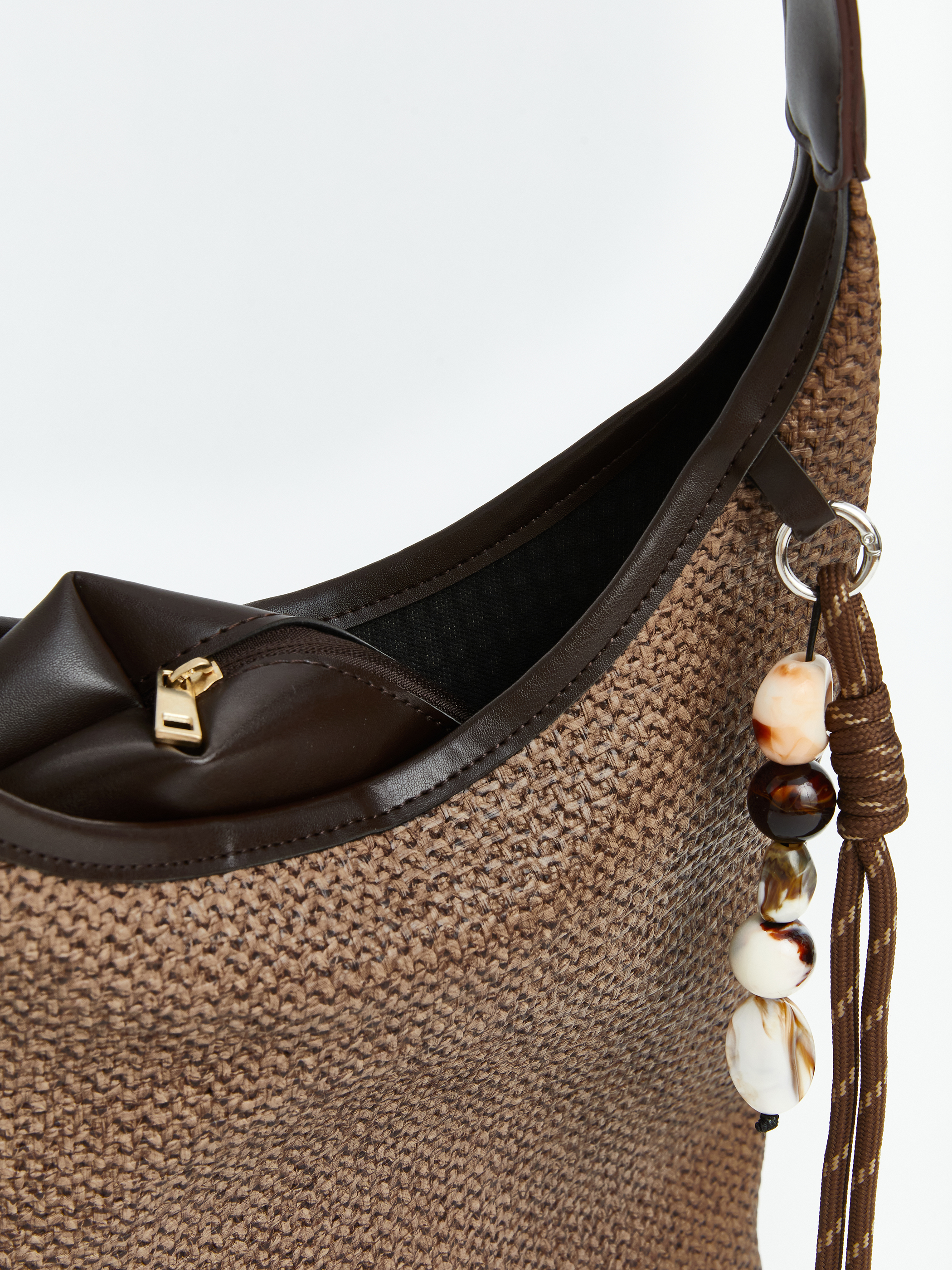 LCW ACCESSORIES Hasır Görünümlü Kadın Omuz Çantası görsel 6