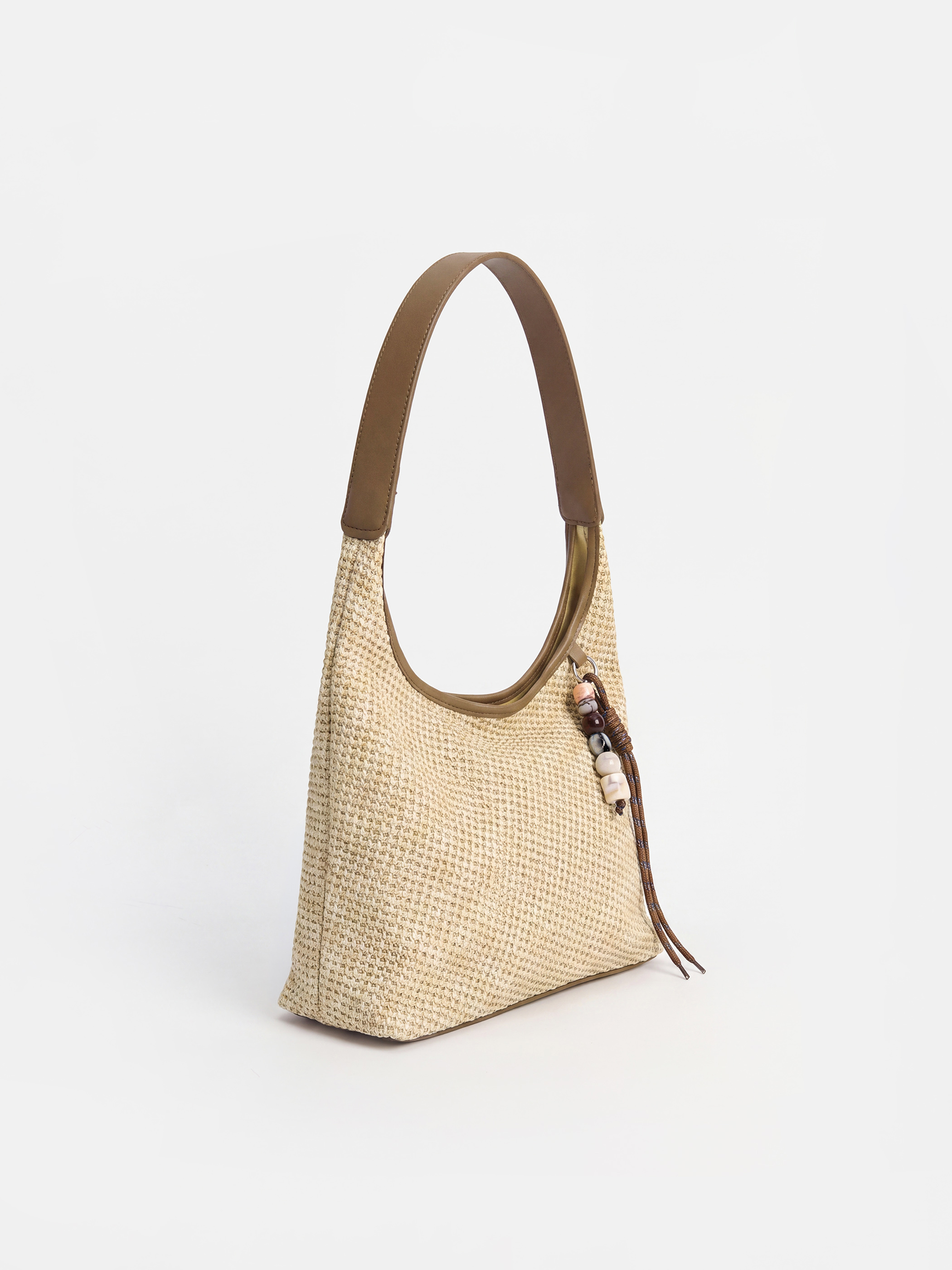 LCW ACCESSORIES Hasır Görünümlü Kadın Omuz Çantası görsel 4