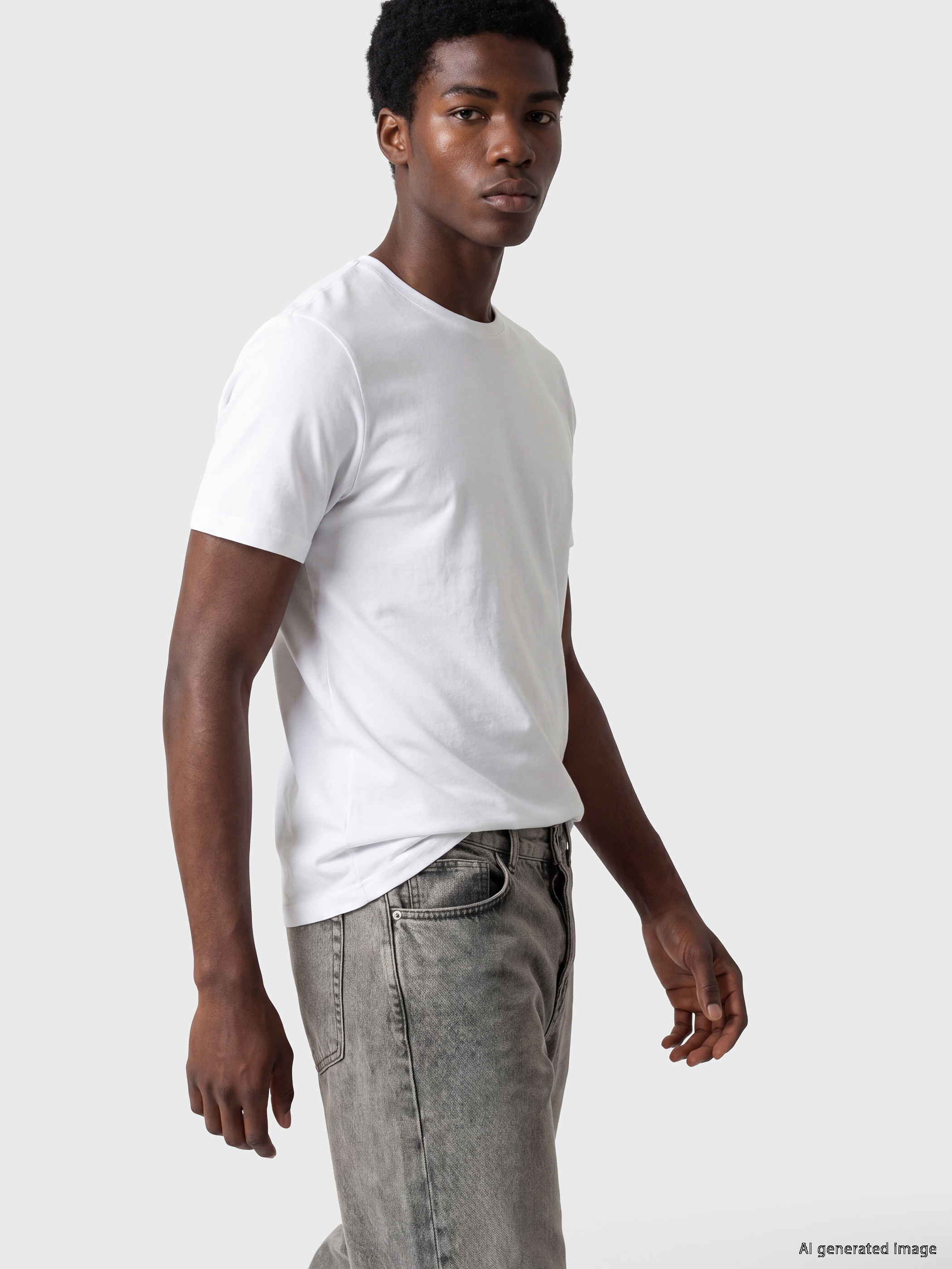XSIDE 3'lü Süper Slim Fit Esnek Kumaş Tişört / 01 görsel 2
