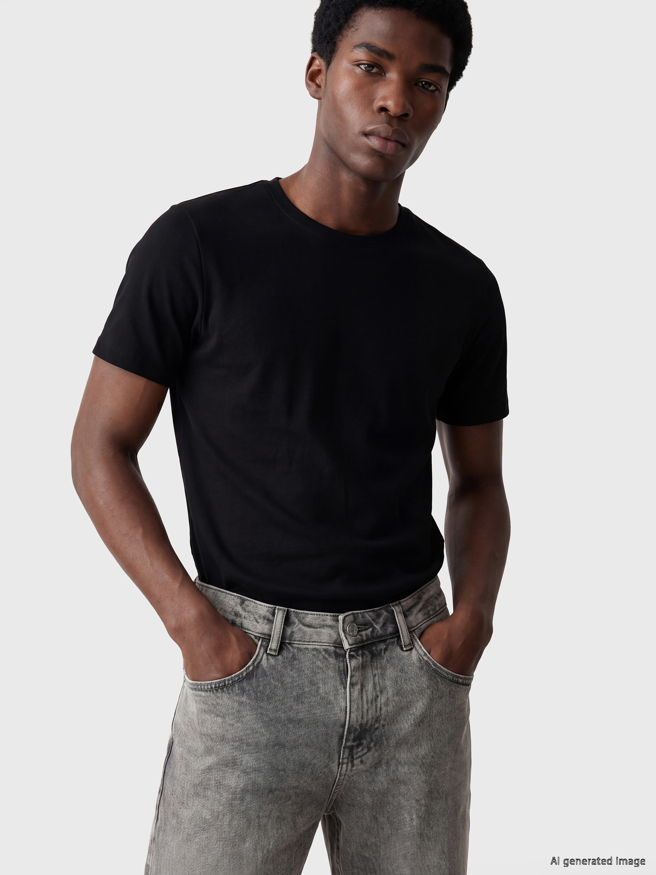 XSIDE 3'lü Süper Slim Fit Esnek Kumaş Tişört / 01 görsel 3