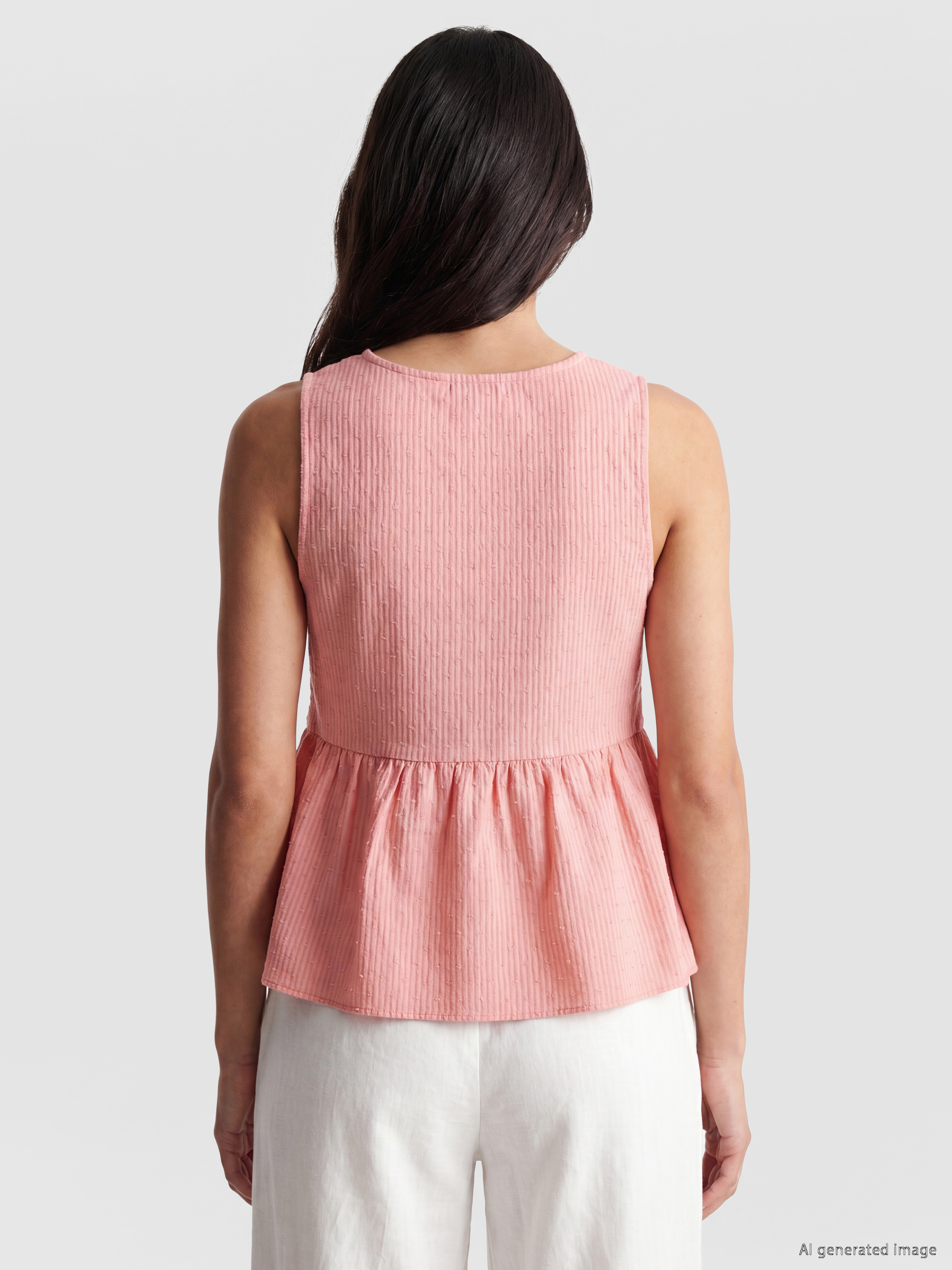 LCW Vision V Yaka Dantel Detaylı Peplum Bluz görsel 4