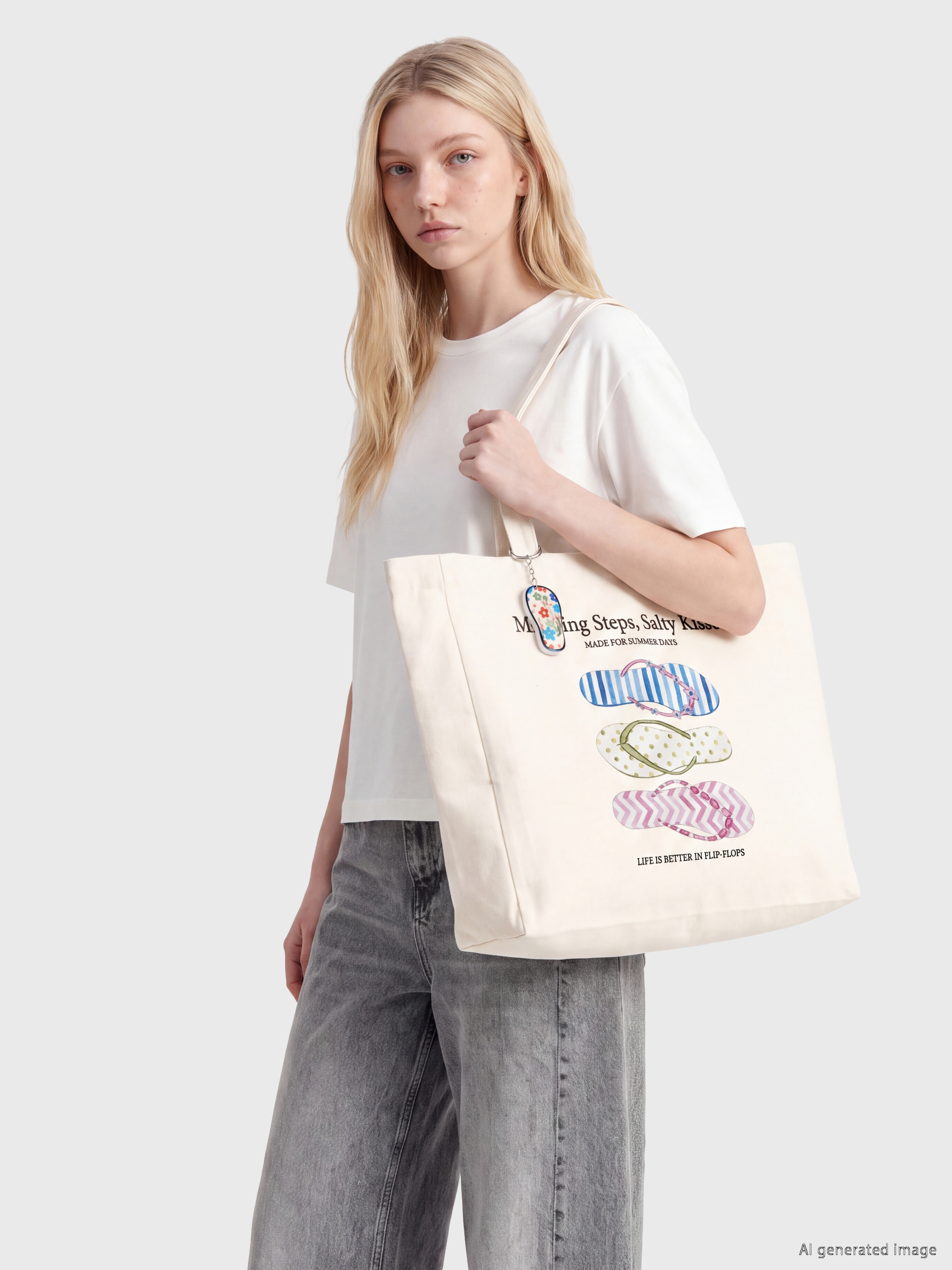 LCW ACCESSORIES Baskılı Kanvas Kadın Omuz Çantası